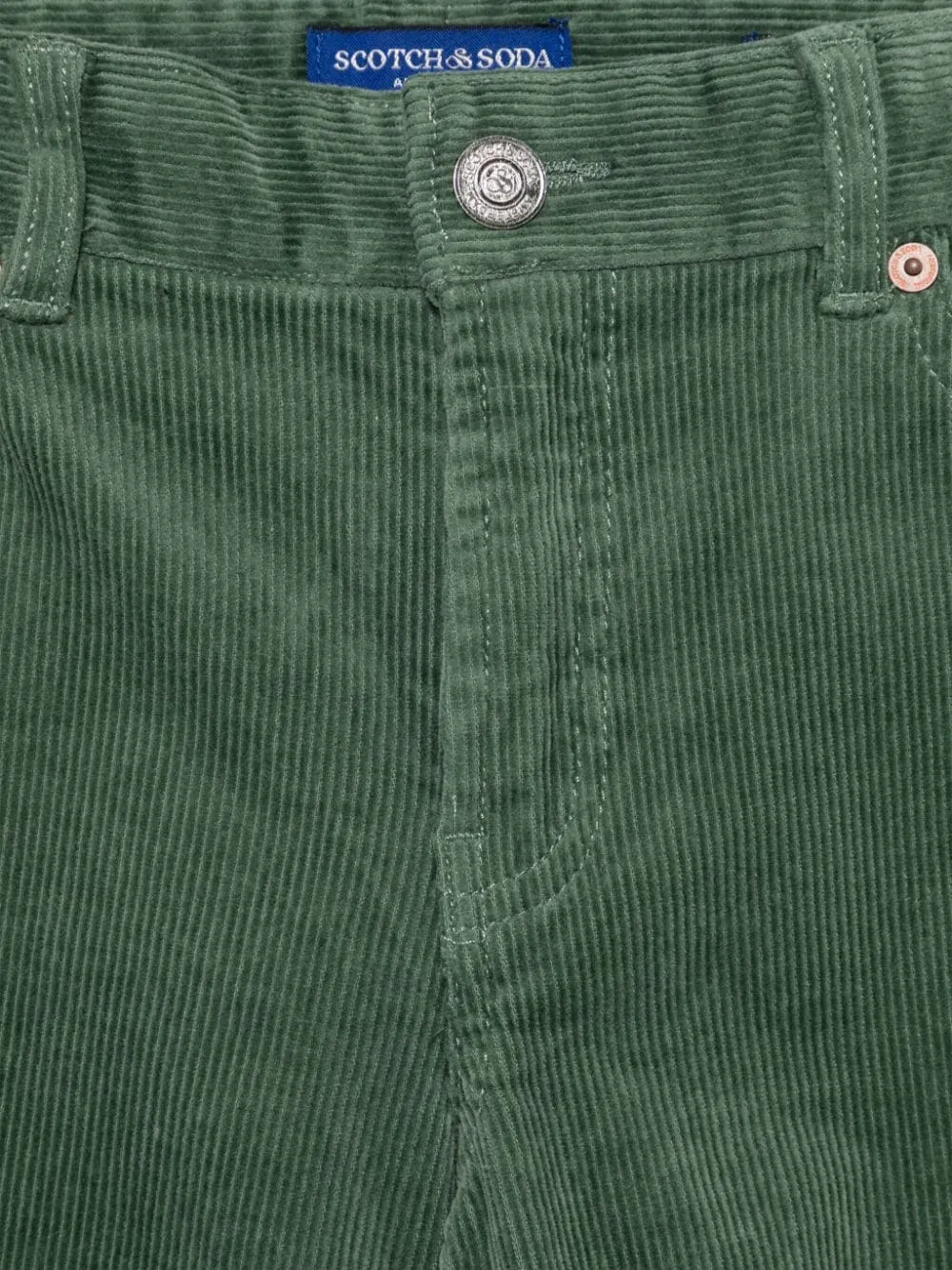 Jeans per bambina Scotch & Soda The Wave verde in velluto a coste