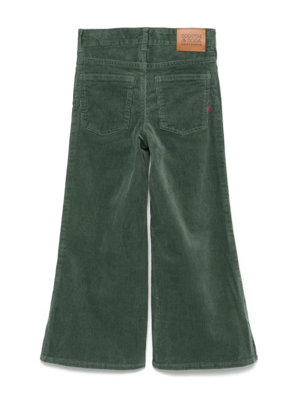 Jeans per bambina Scotch & Soda The Wave verde in velluto a coste