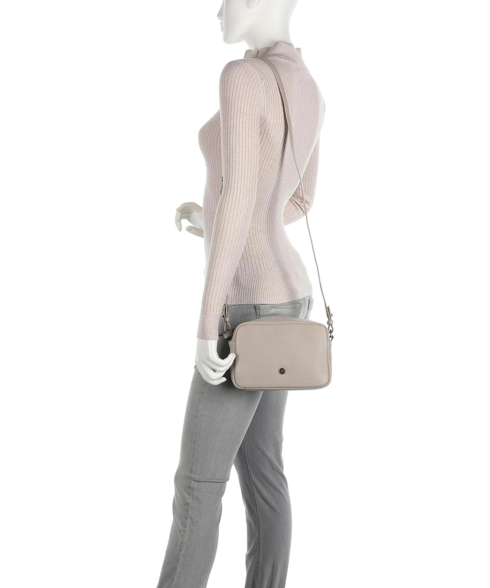  Jekyll & Hide Osaka Borsa a tracolla pelle a grana fine beige  