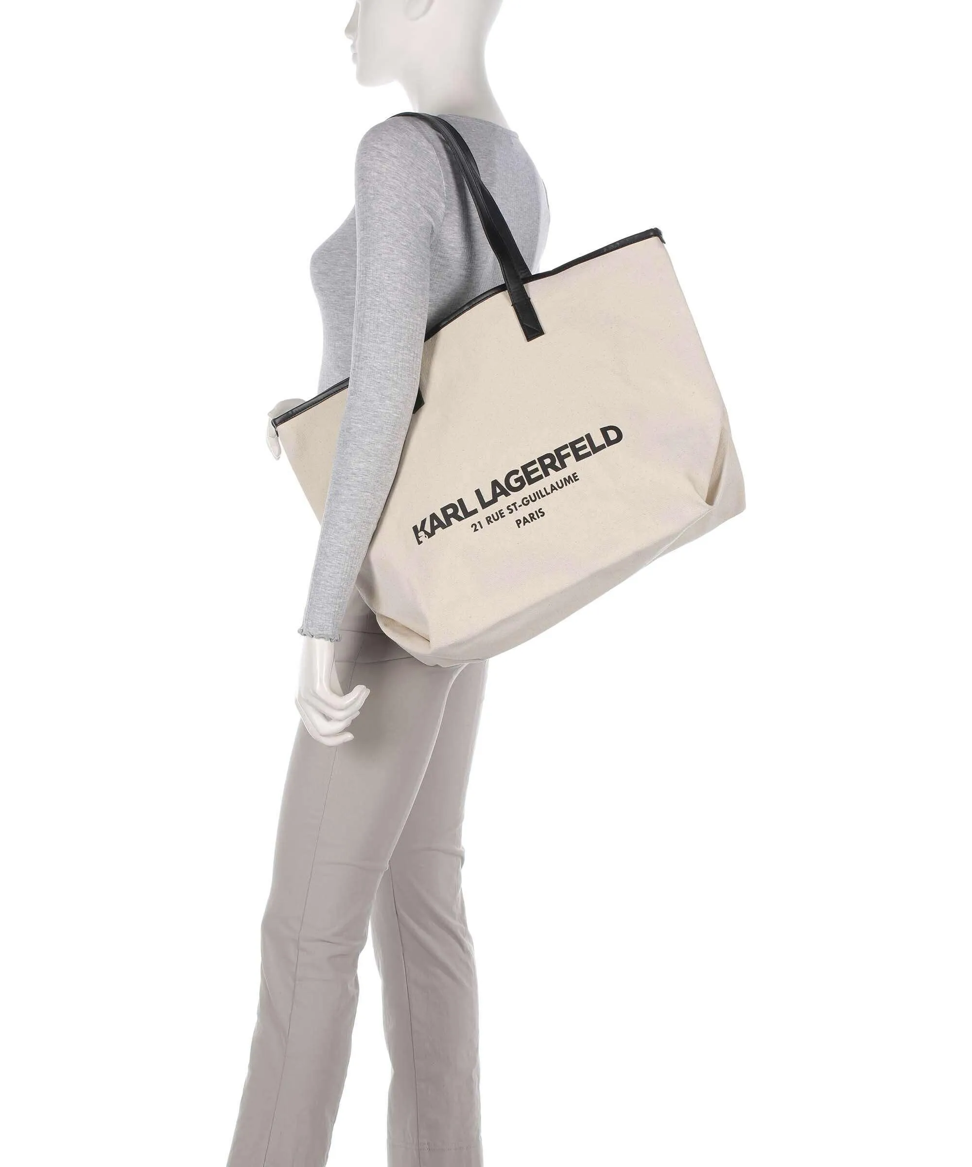  Karl Lagerfeld K/Rue St Guillaume Borsa shopper cotone natura  