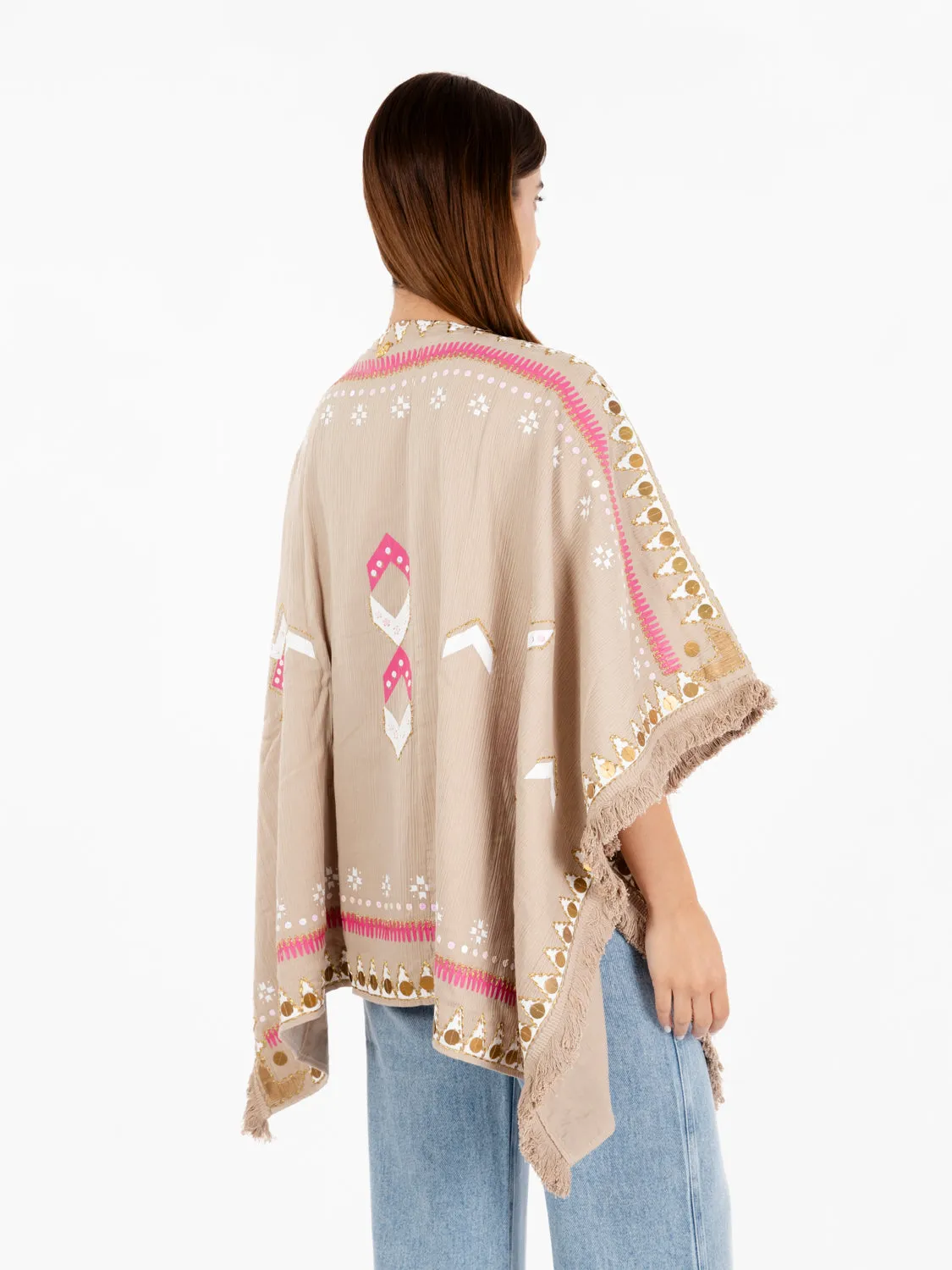 Kimono Grubber paillettes beige