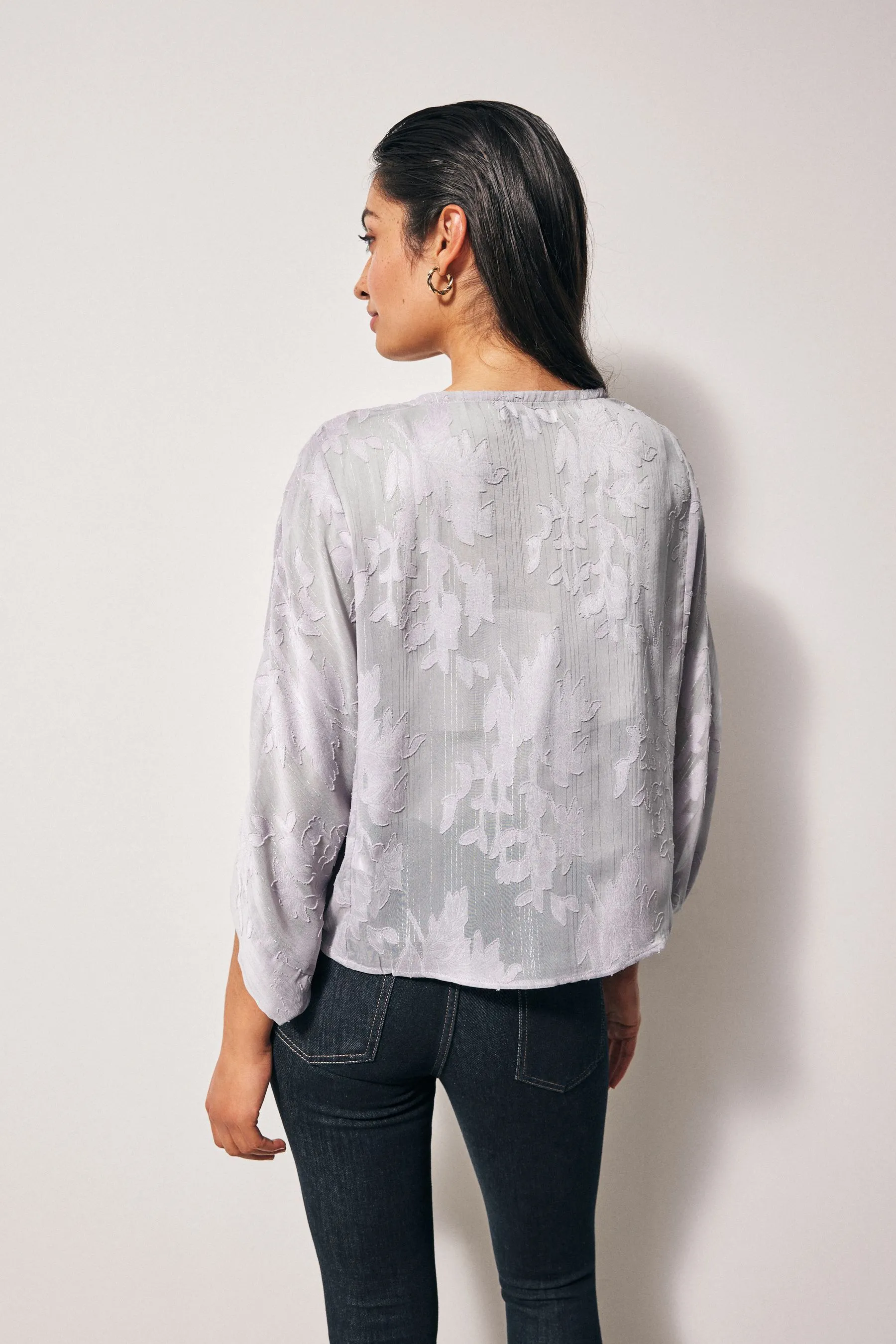 Kimono ricamato trasparente