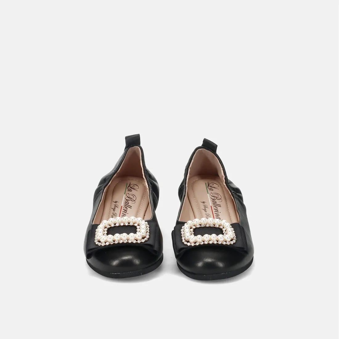 La Ballerina Cambio in pelle nera con fibbia sostituibile