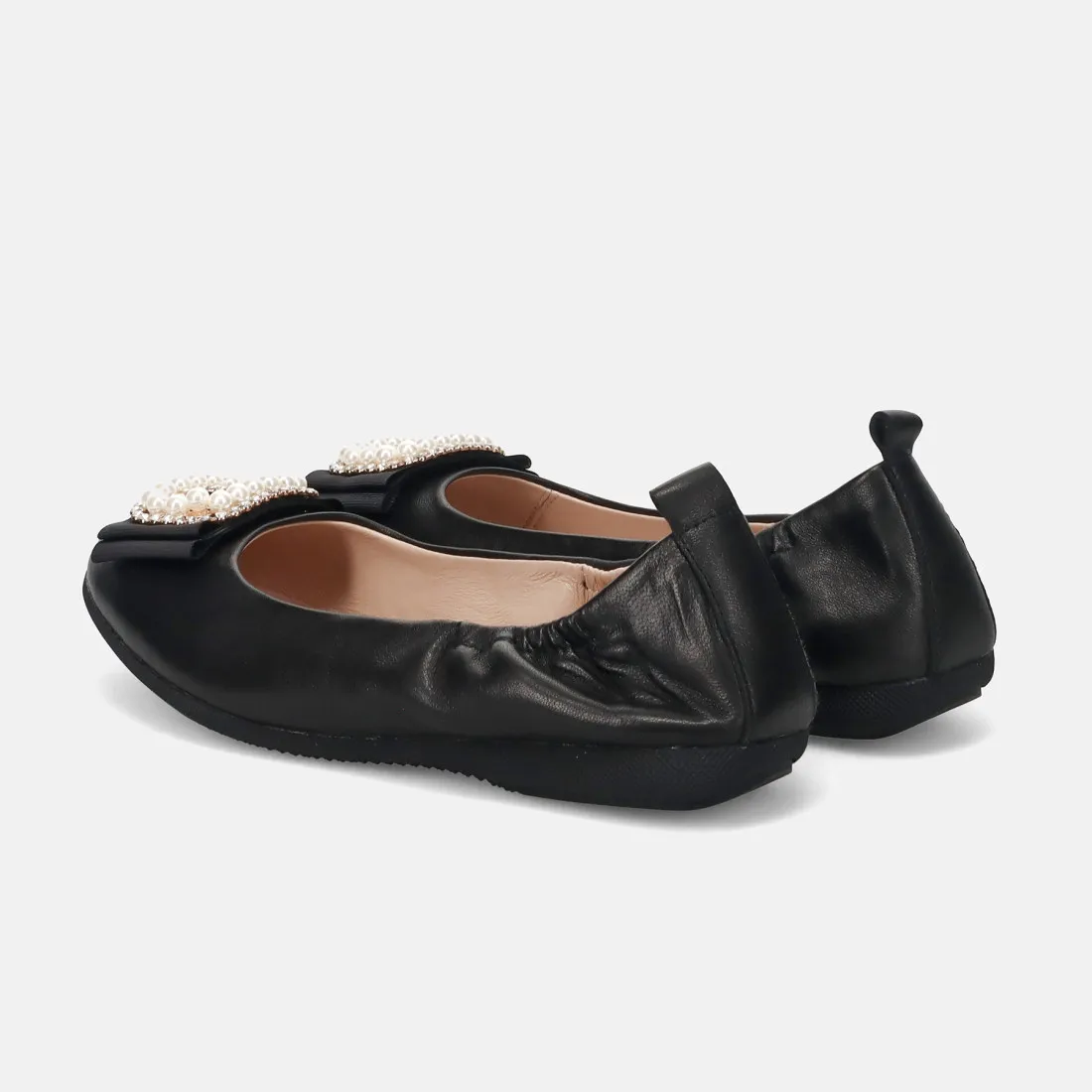 La Ballerina Cambio in pelle nera con fibbia sostituibile