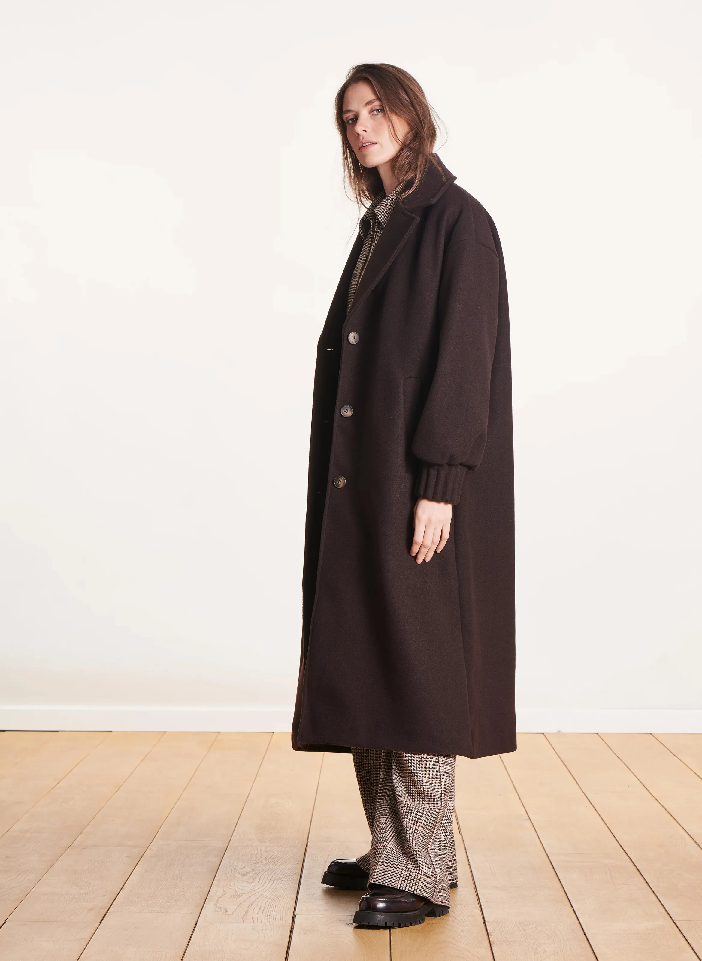  LA FEE MARABOUTEE   Cappotto collo tailleur | Marrone