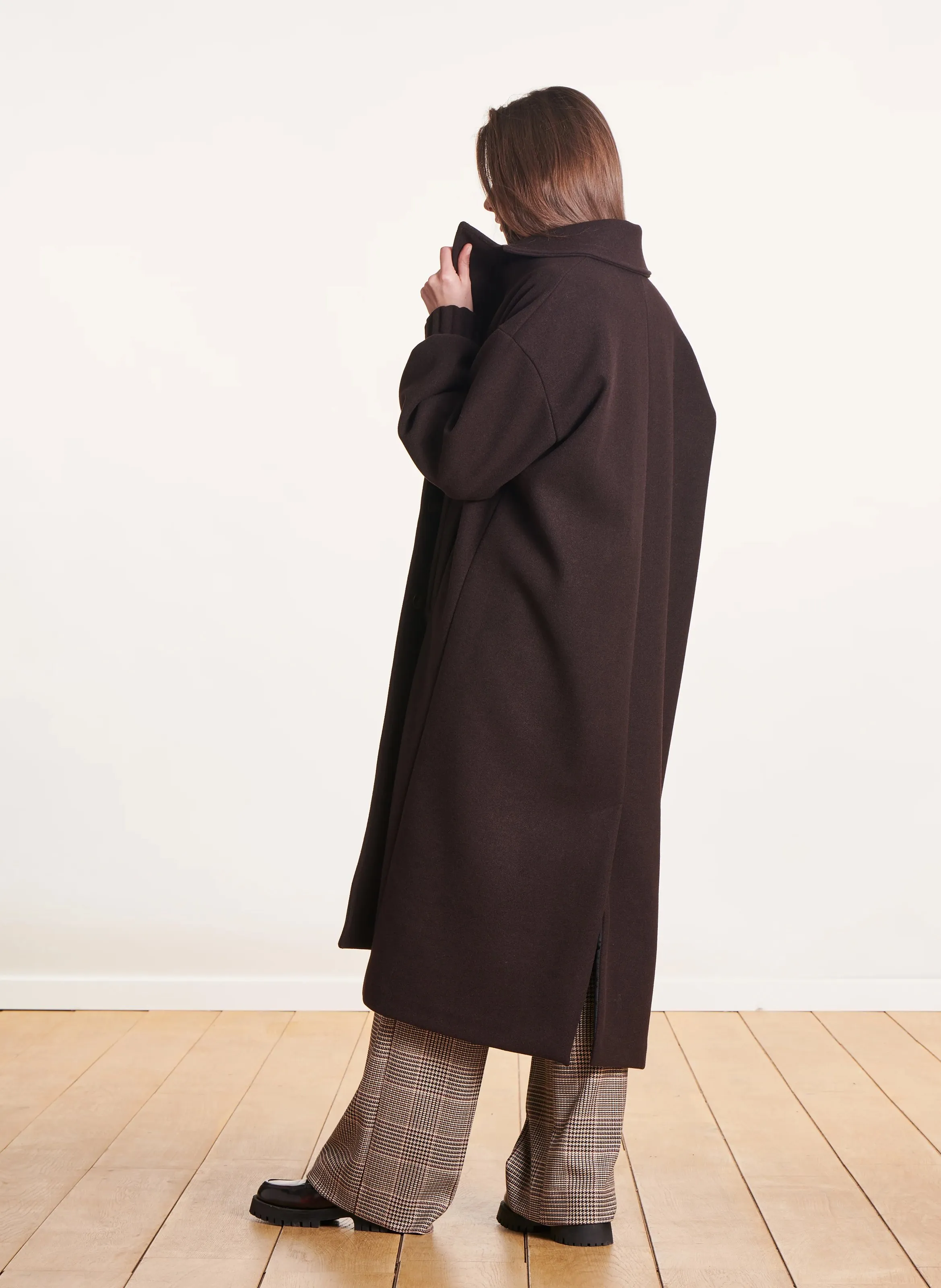  LA FEE MARABOUTEE   Cappotto collo tailleur | Marrone