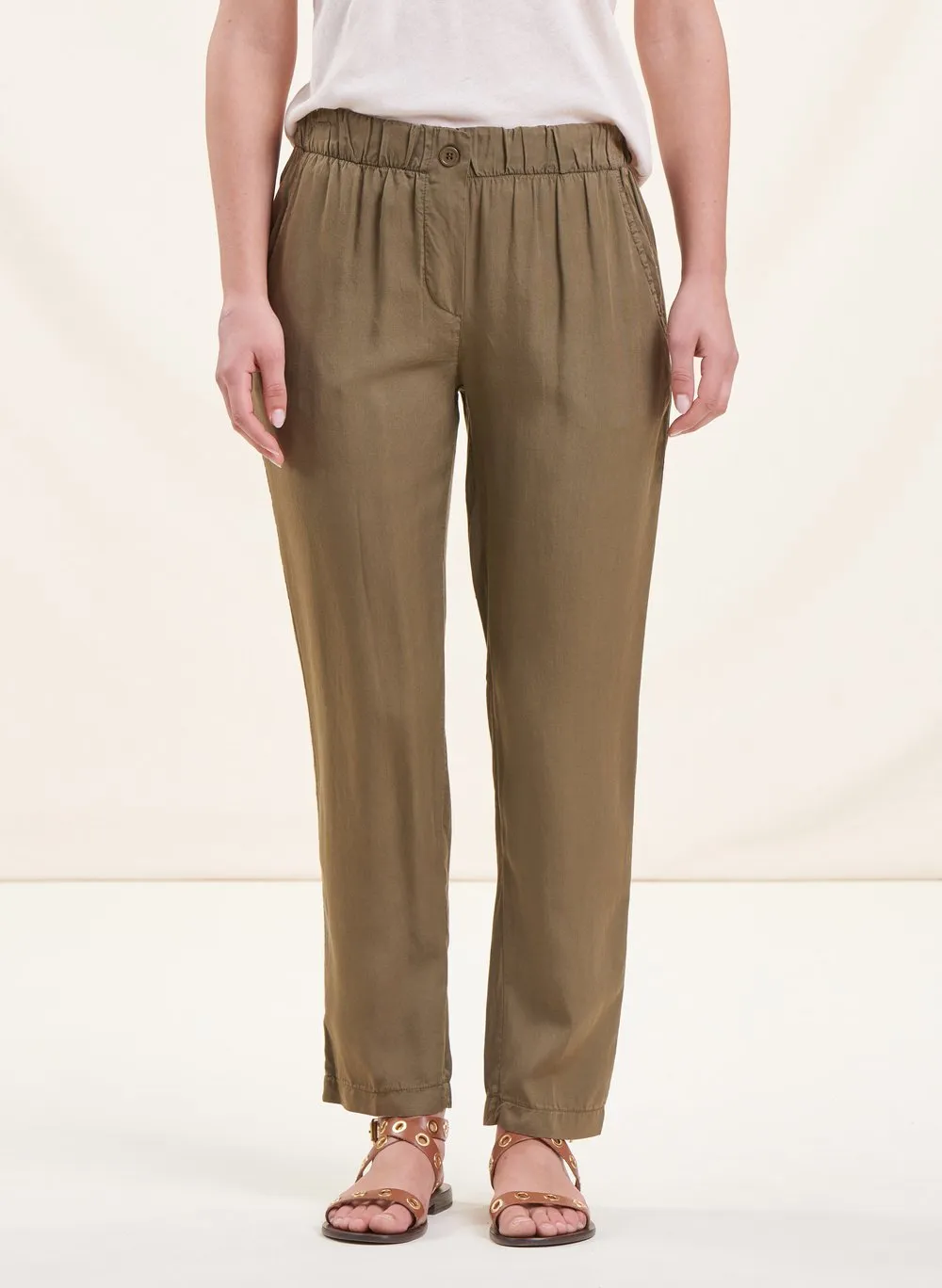  LA FEE MARABOUTEE   Pantaloni dritti 7/8 | Verde