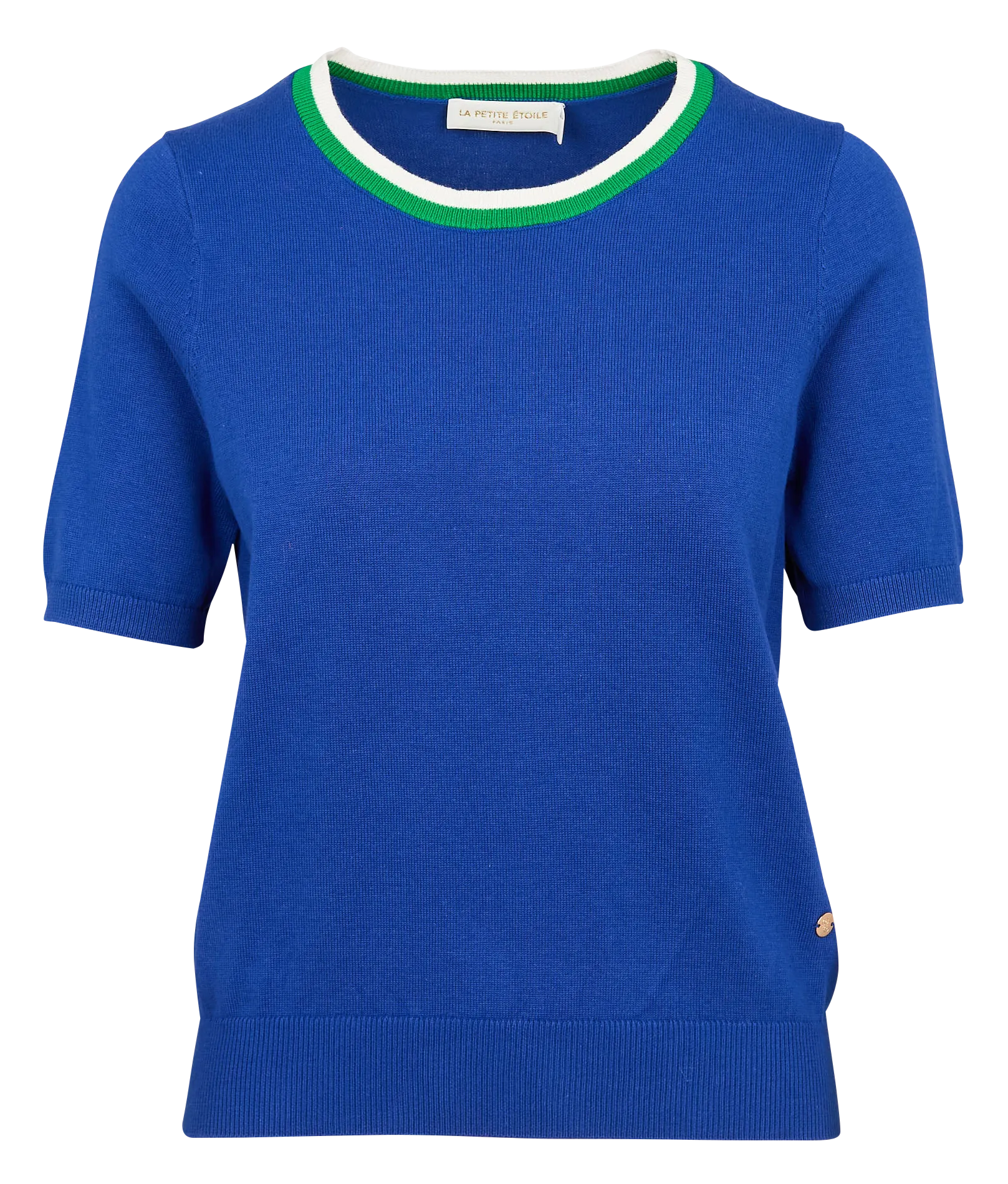  LA PETITE ETOILE   MAE - Maglione diritto a maniche corte in cotone | Blu
