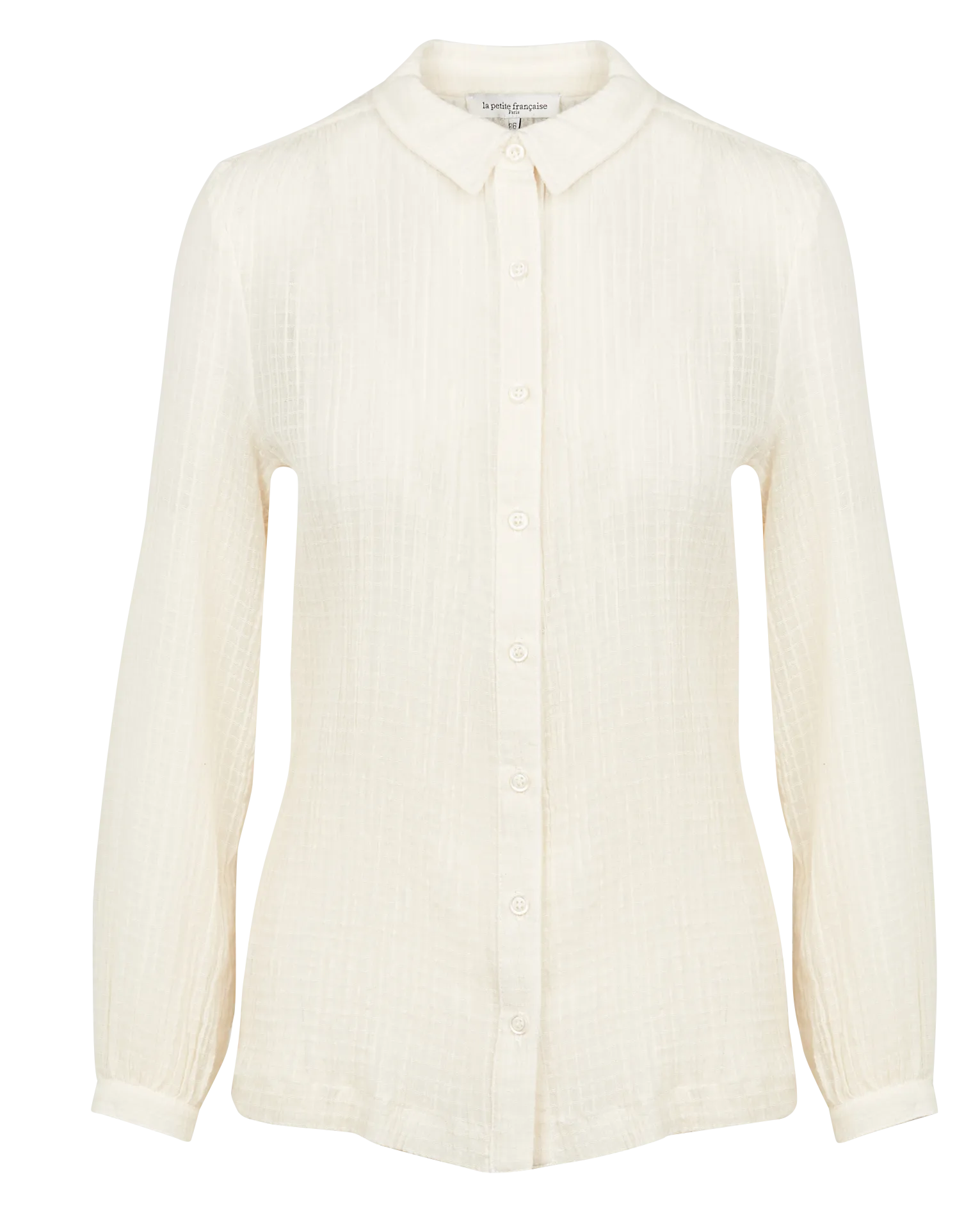  LA PETITE FRANCAISE   CANDICE - Camicia collo classico a quadri in cotone | Bianco
