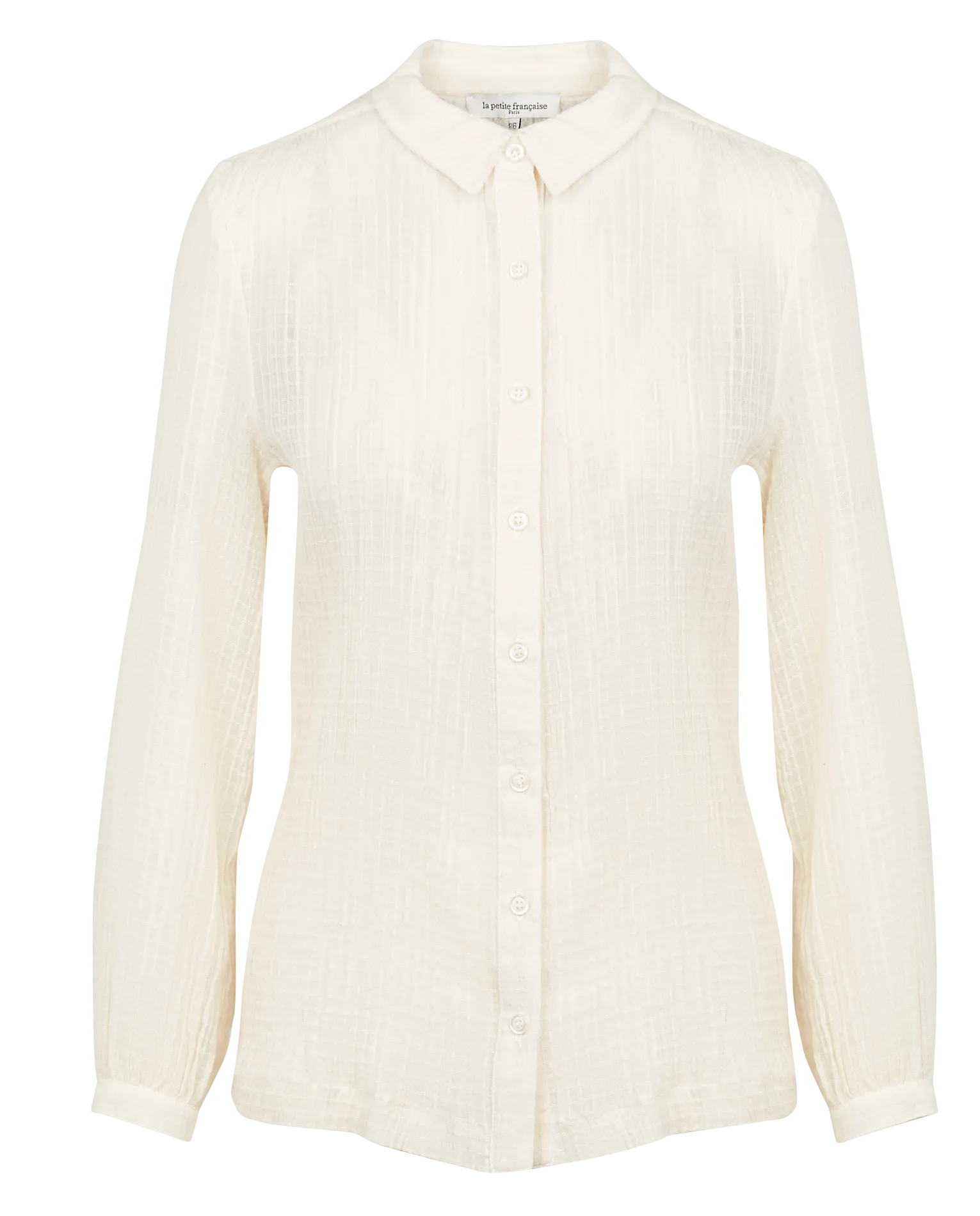  LA PETITE FRANCAISE   CANDICE - Camicia collo classico a quadri in cotone | Bianco