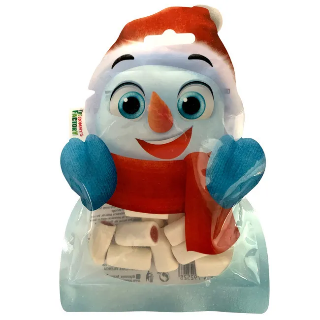 Liquirizia alla fragola ripiena in cubetti di pupazzo di neve - Gommys Factory - 80 g