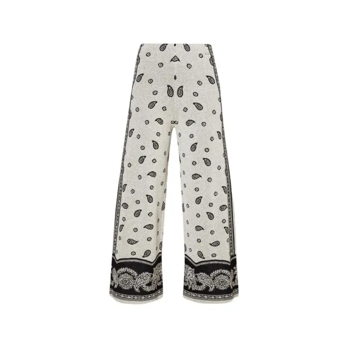 Liu Jo Pantaloni In Maglia Jacquard Liu-jo Beige/nero