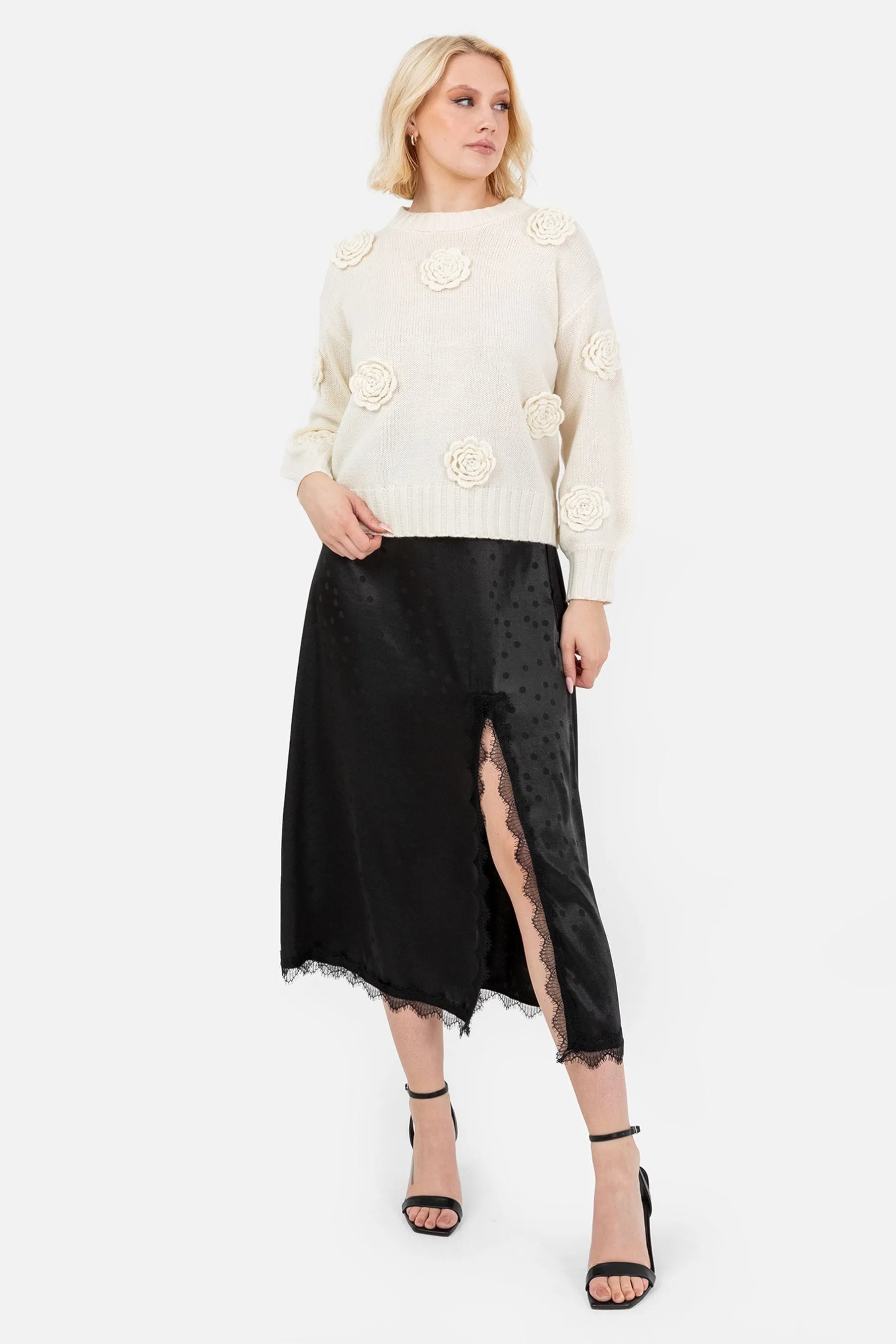 lovedrobe Applique a trecce Maglione    