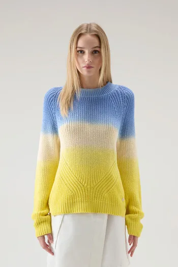 Maglia girocollo tinta in capo in puro cotone                                                                                Sea