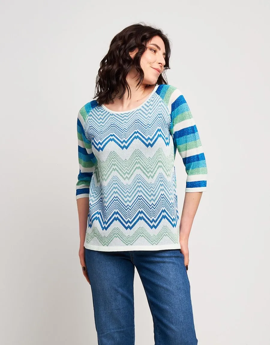 Maglia jacquard geometrica