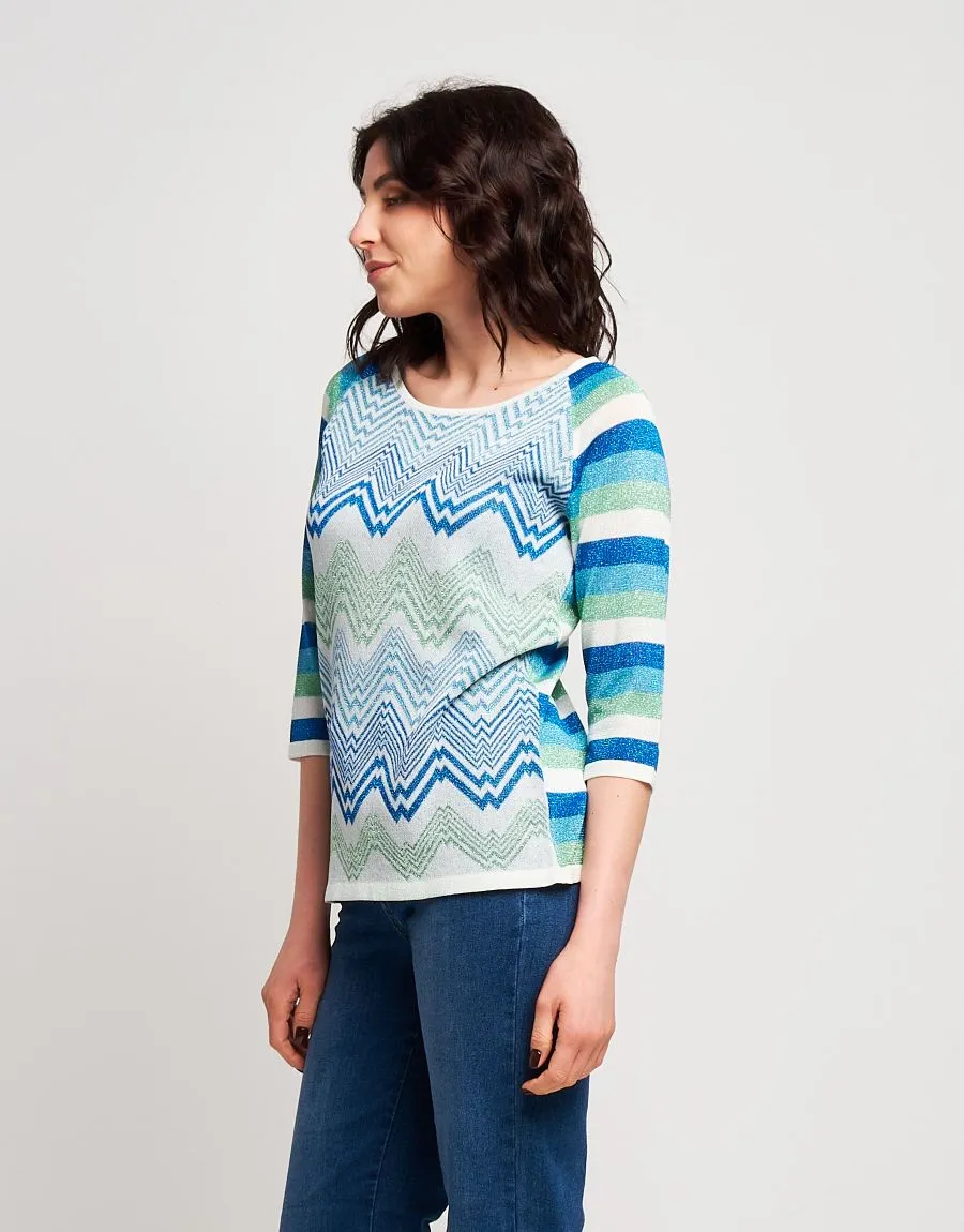Maglia jacquard geometrica