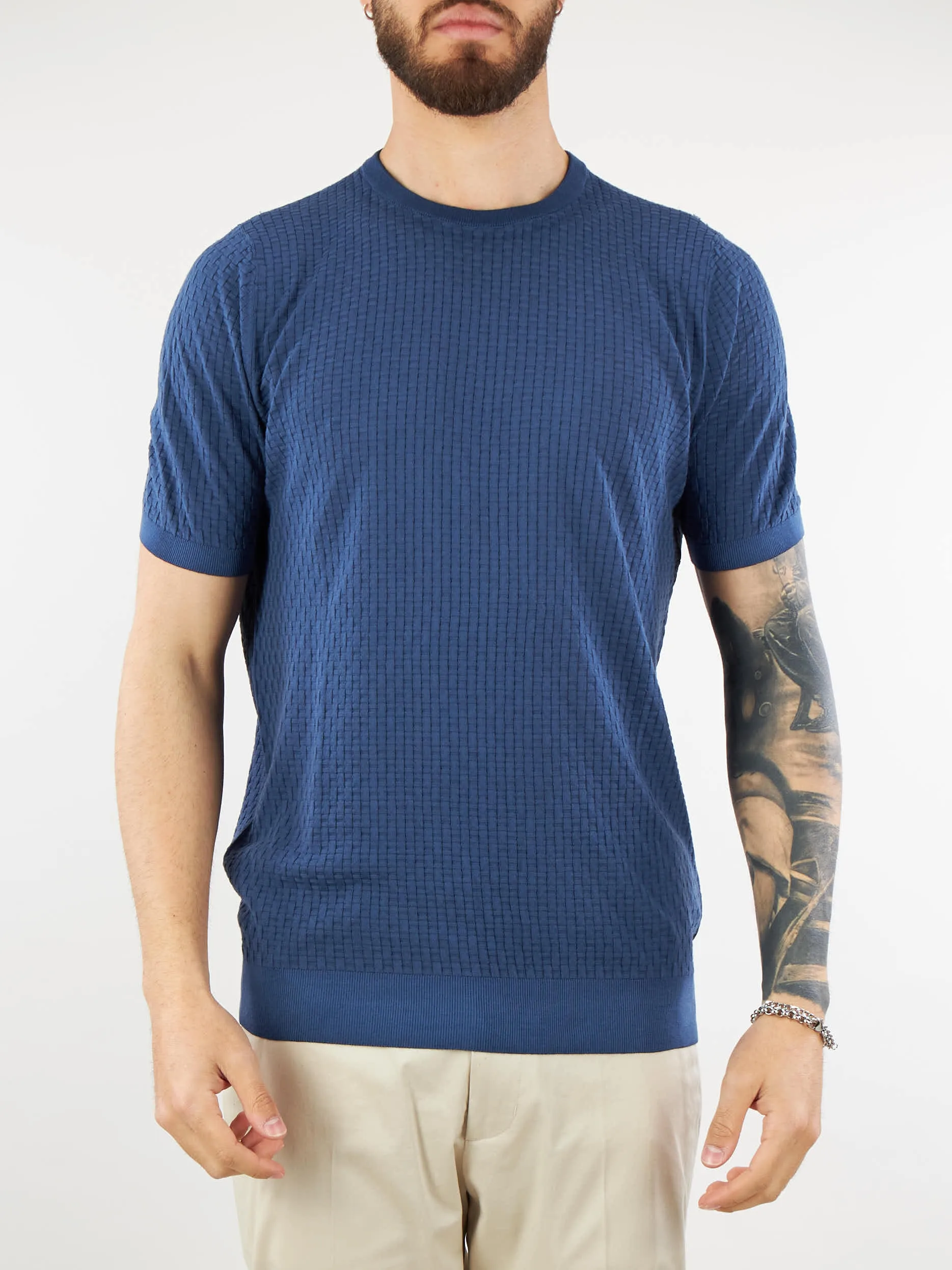 Maglia jacquard in cotone superfine Jeordie's