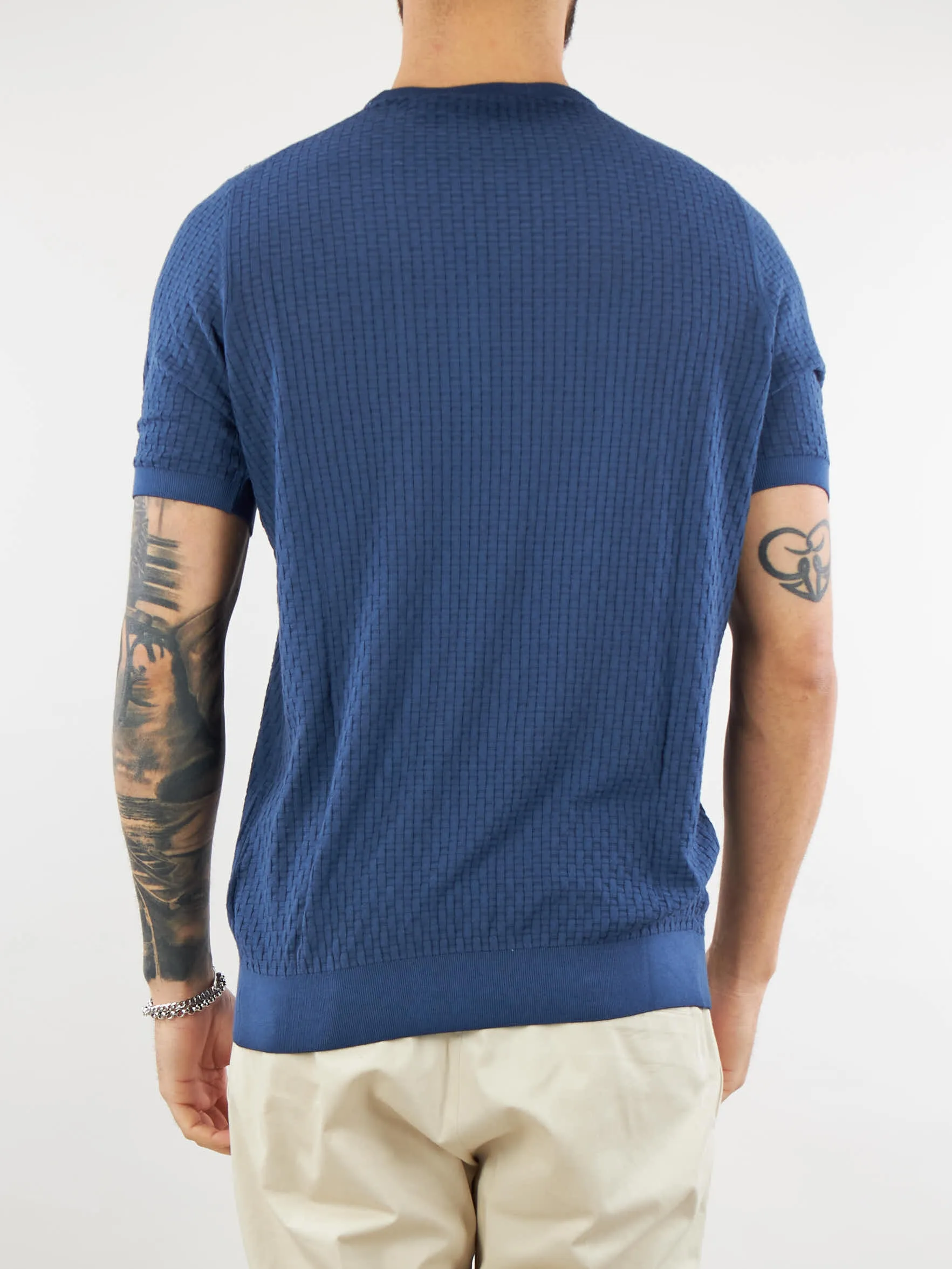 Maglia jacquard in cotone superfine Jeordie's
