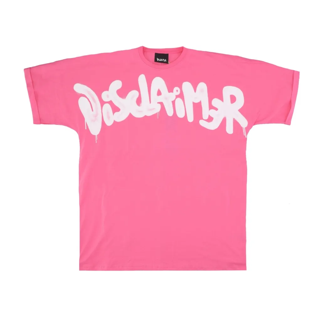 maglietta donna w logo maxi tee FLUO FUCHSIA/ST WHITE