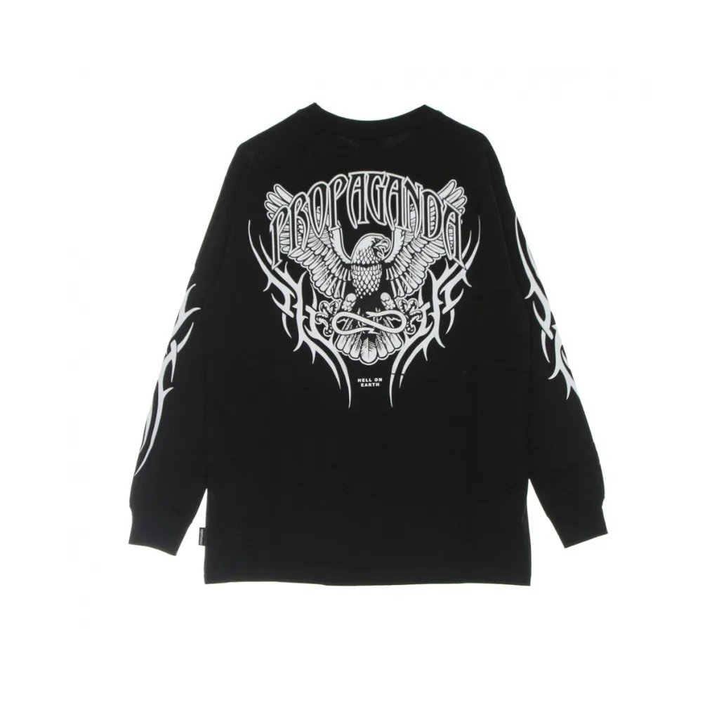maglietta manica lunga uomo eagle l/s tee BLACK