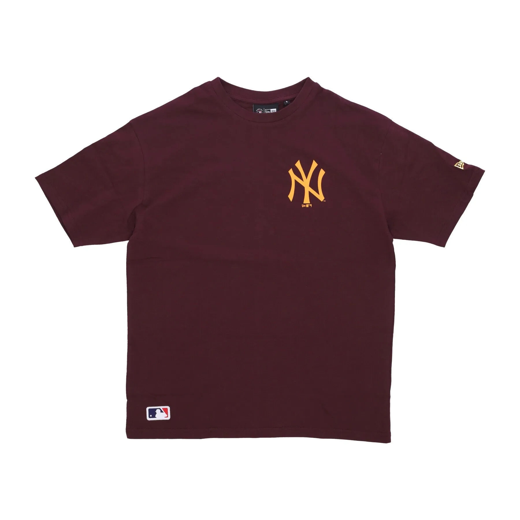 Maglietta Uomo Mlb League Essentials Oversized Tee Neyyan Maroon/rose Gold