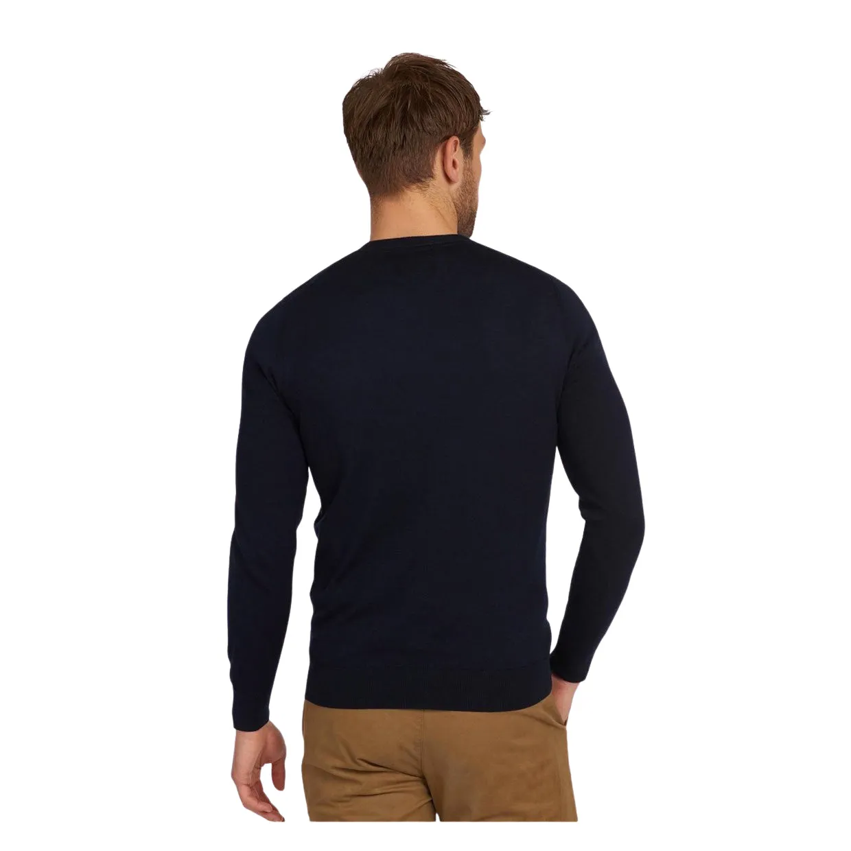 Maglione Barbour Cotone Leggero Blu Navy