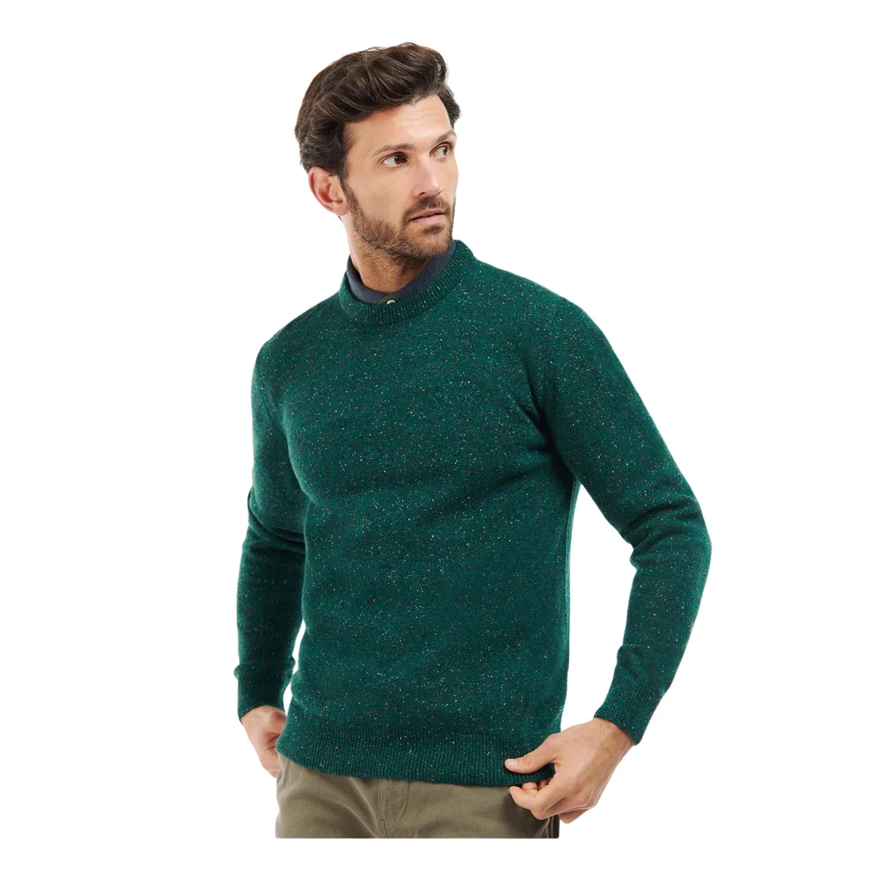 Maglione Barbour Essential Tisbury Verde Melange