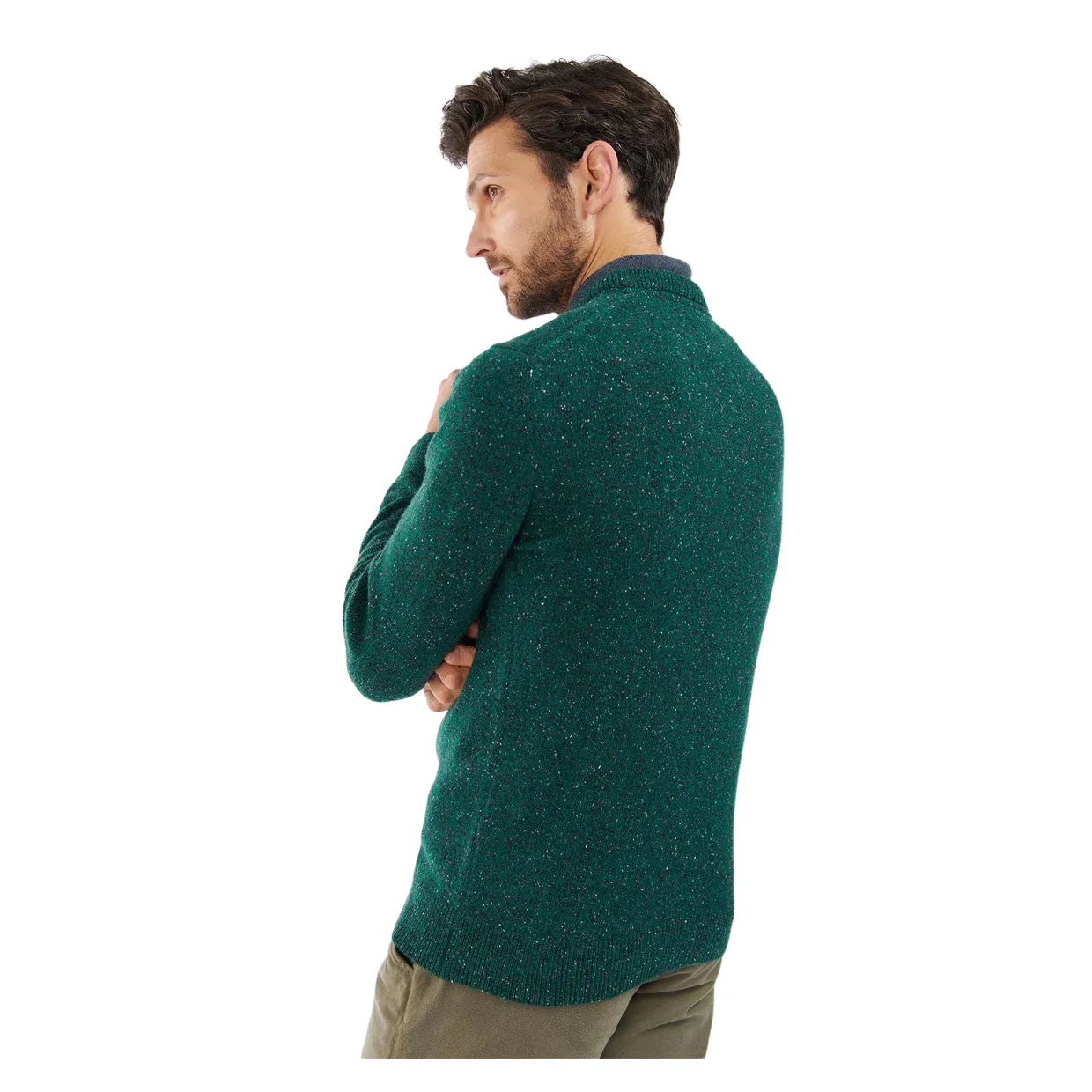 Maglione Barbour Essential Tisbury Verde Melange