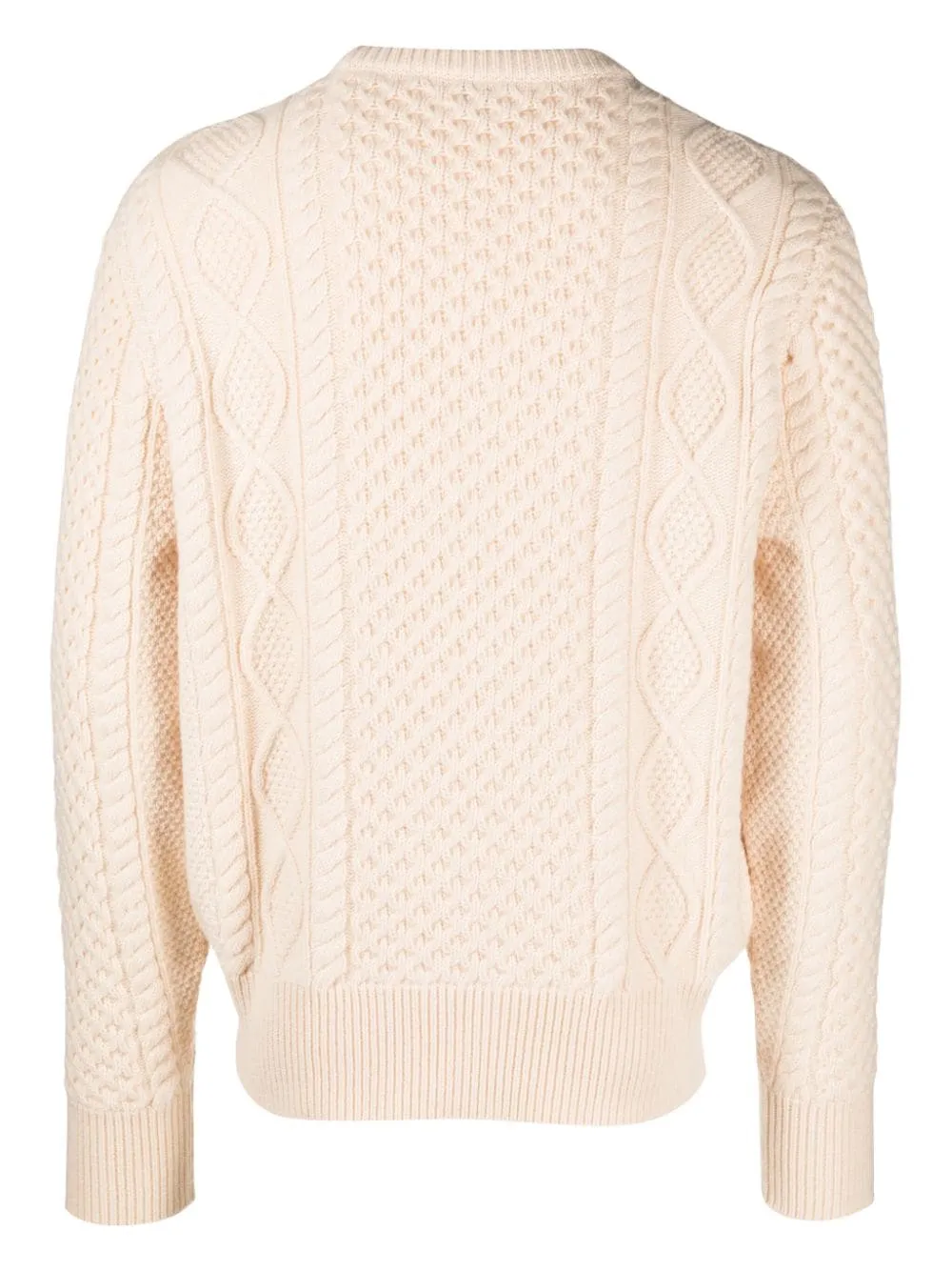 Maglione con intarsio in avorio - uomo