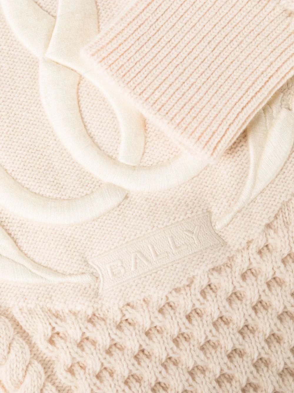 Maglione con intarsio in avorio - uomo