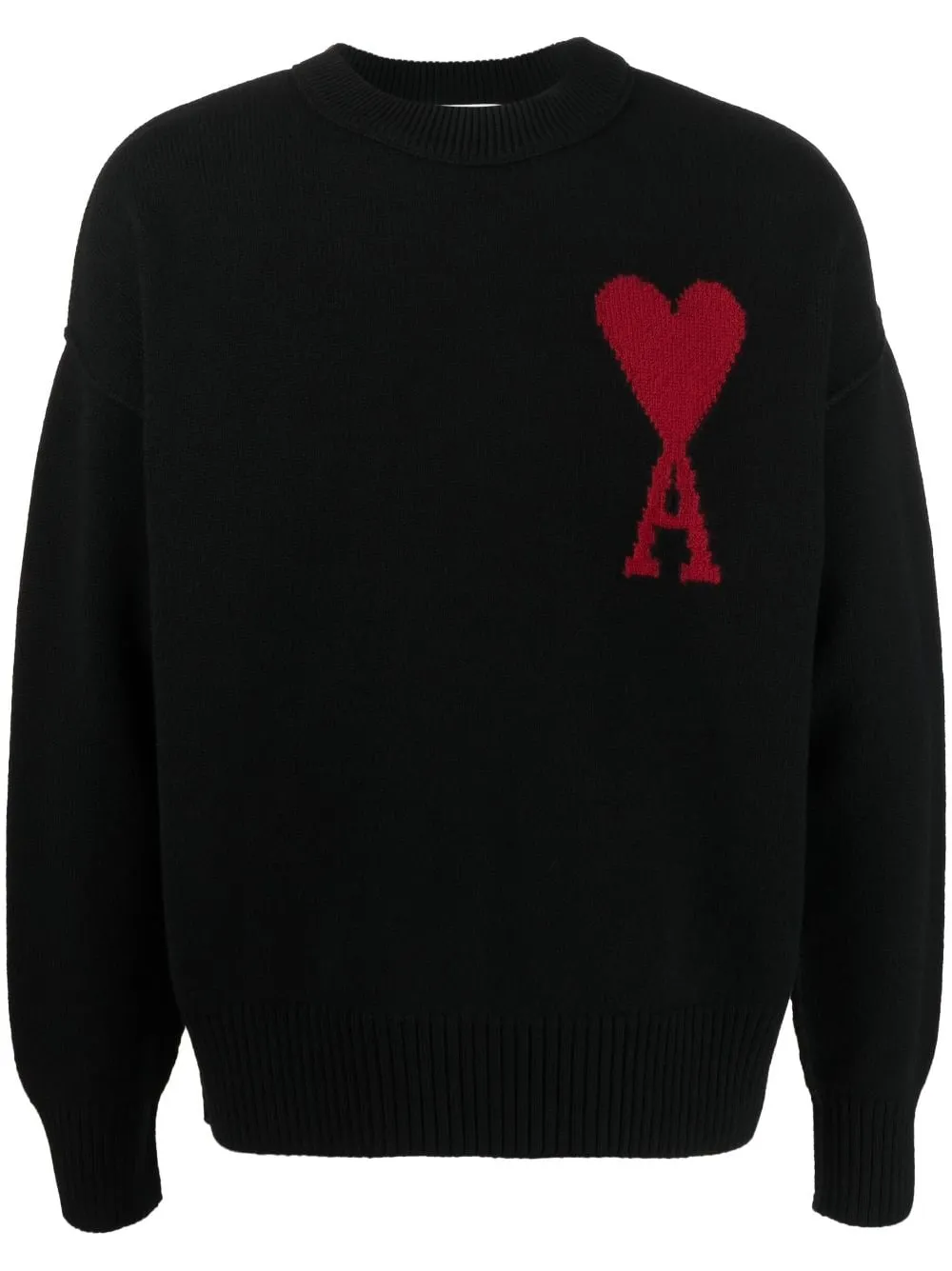 Maglione con intarsio in nero - unisex
