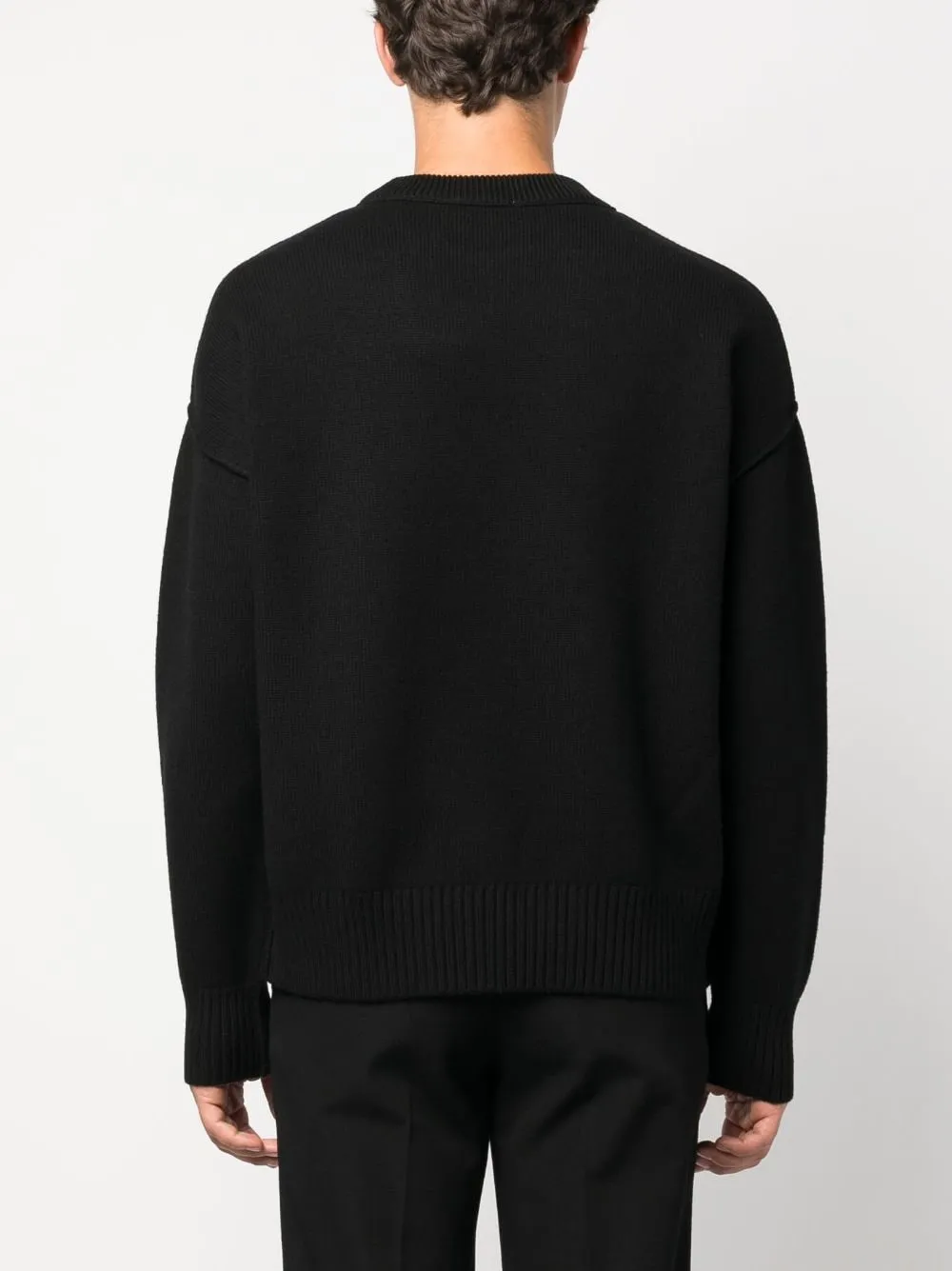 Maglione con intarsio in nero - unisex