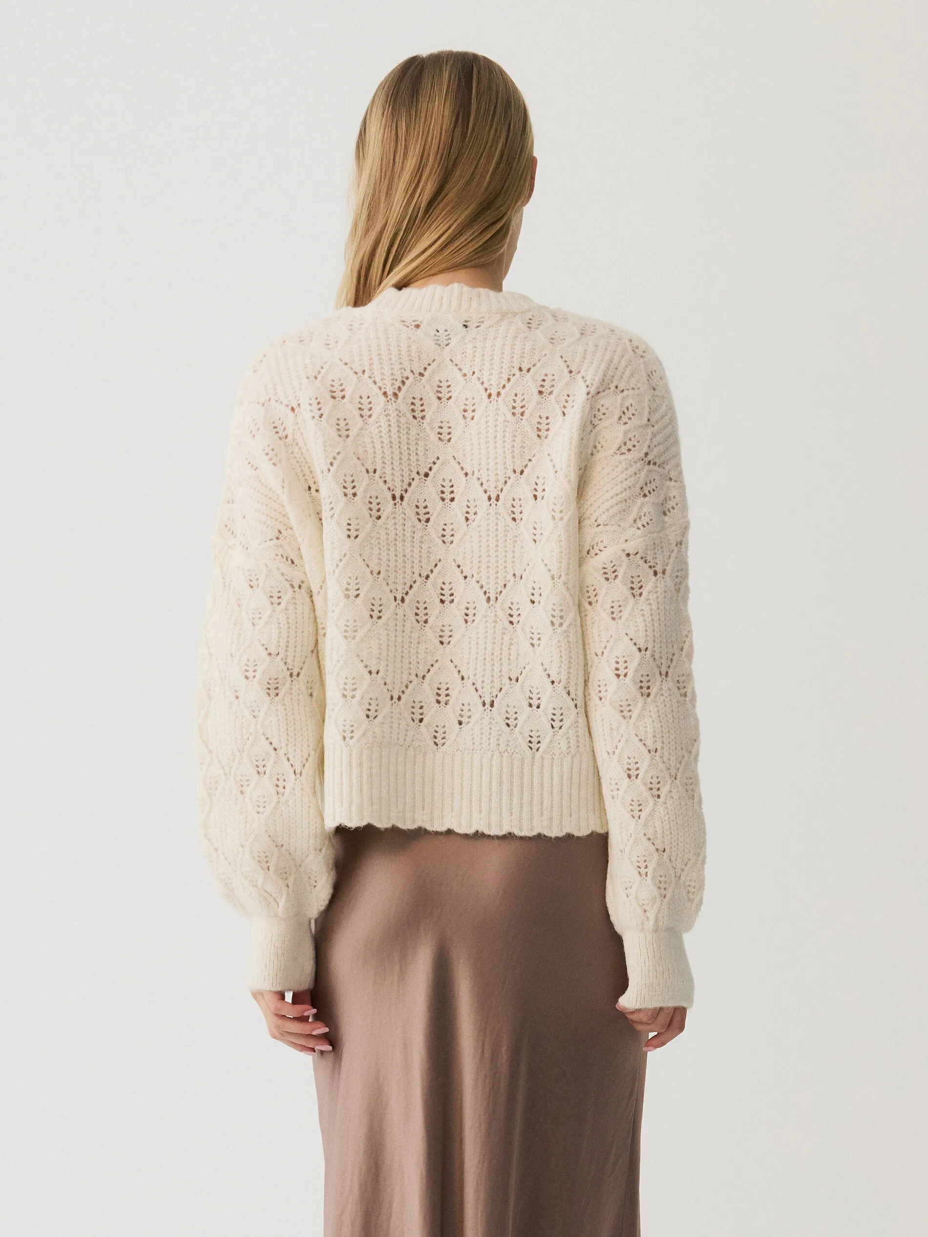 Maglione con motivo traforato