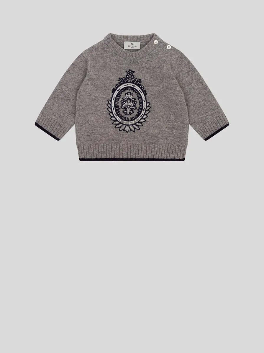 MAGLIONE CON STEMMA PER NEONATI