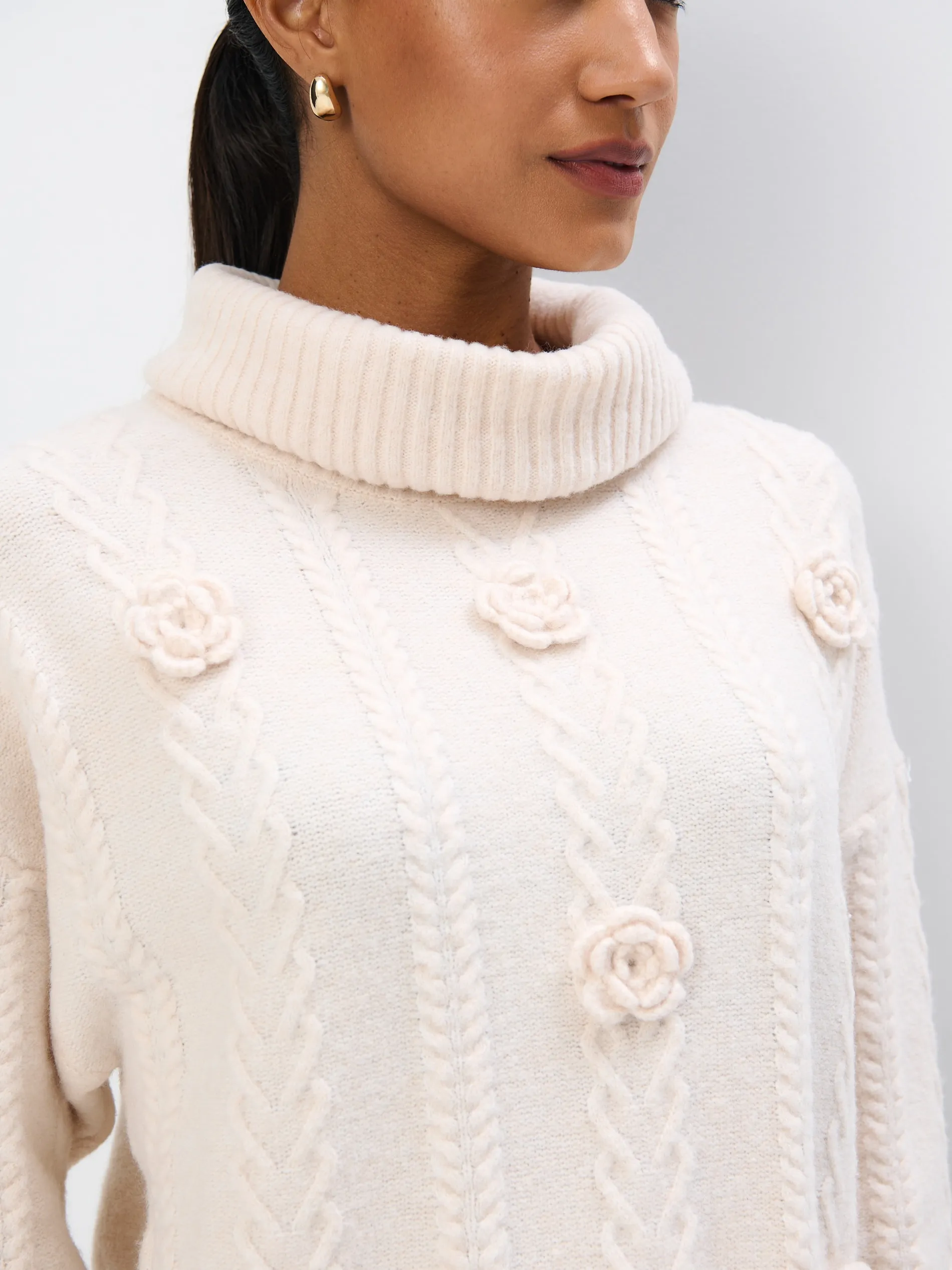 Maglione con trama decorativa