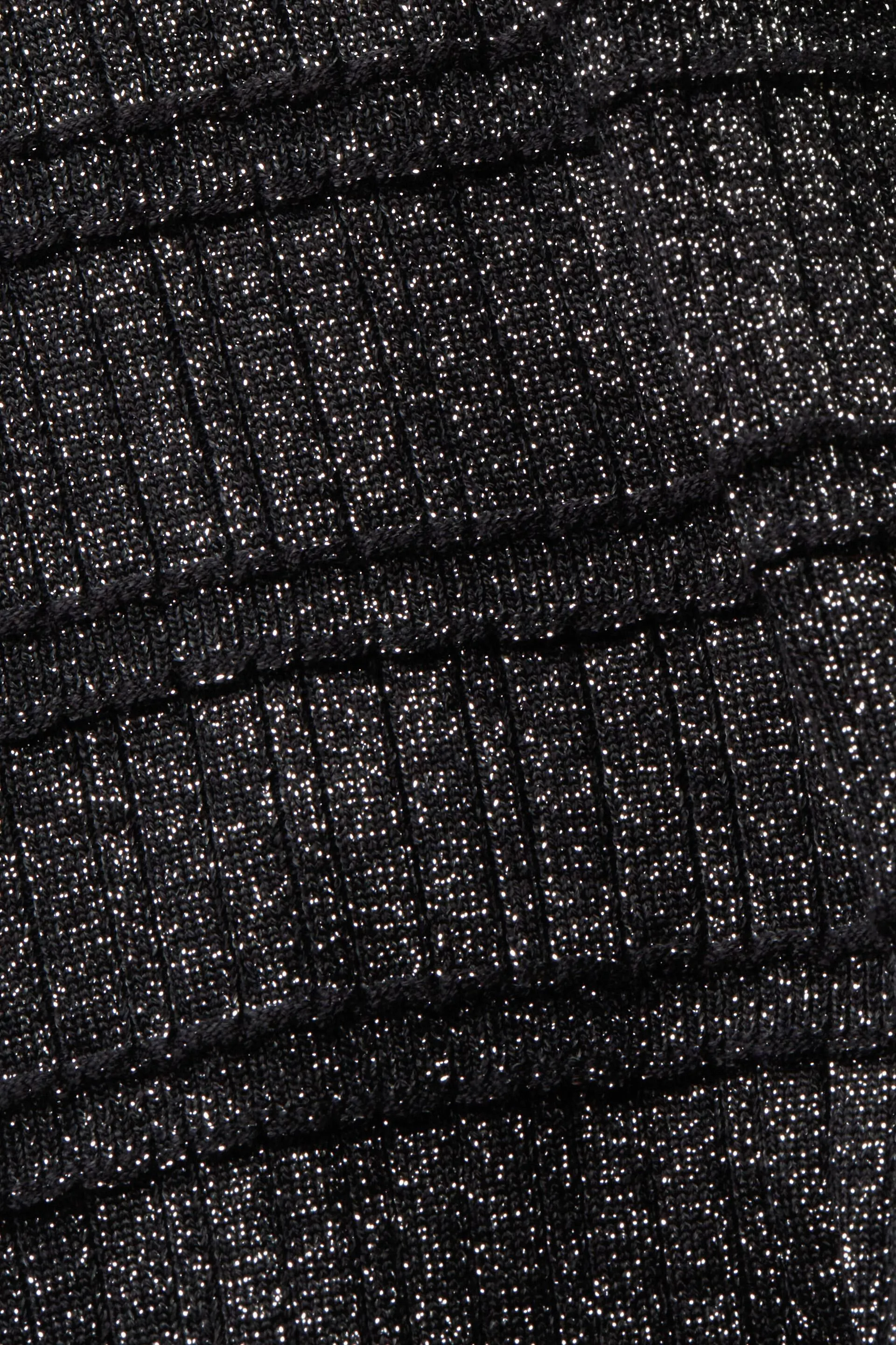 Maglione cropped in maglia lamé