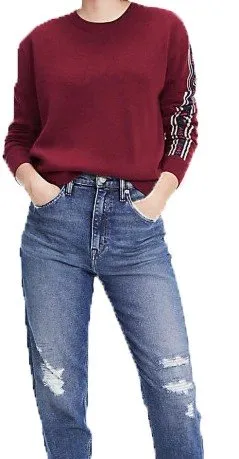 Maglione Donna  Solid Tape Detail Sweater