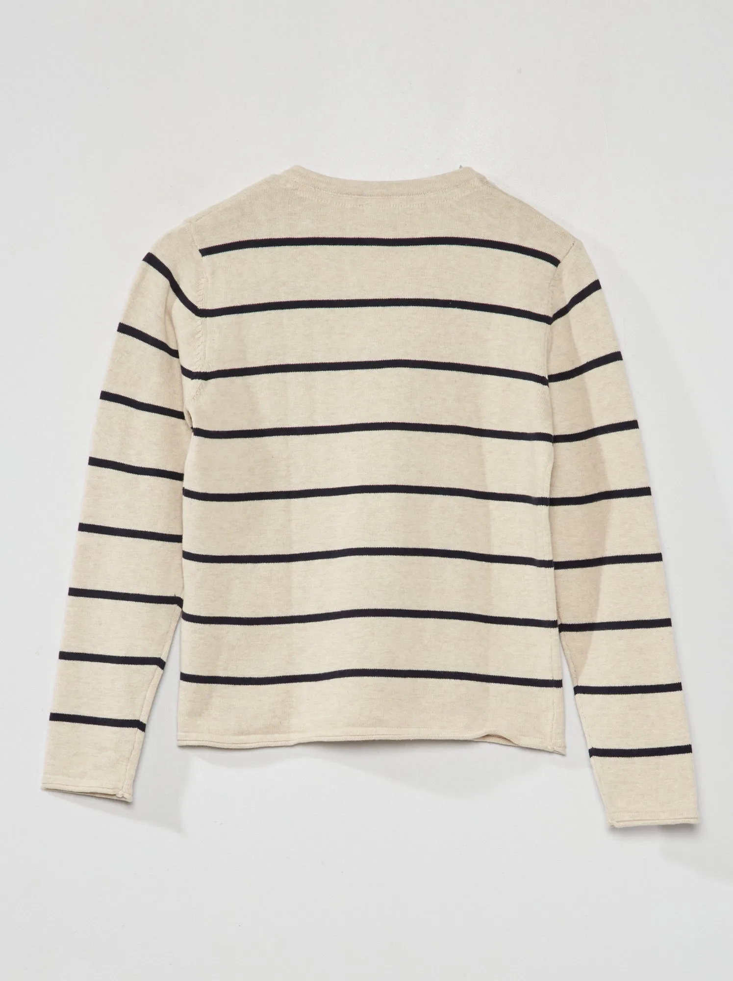 Maglione leggero con collo serafino - BEIGE