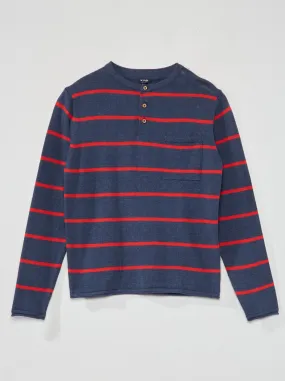 Maglione leggero con collo serafino - ROSSO