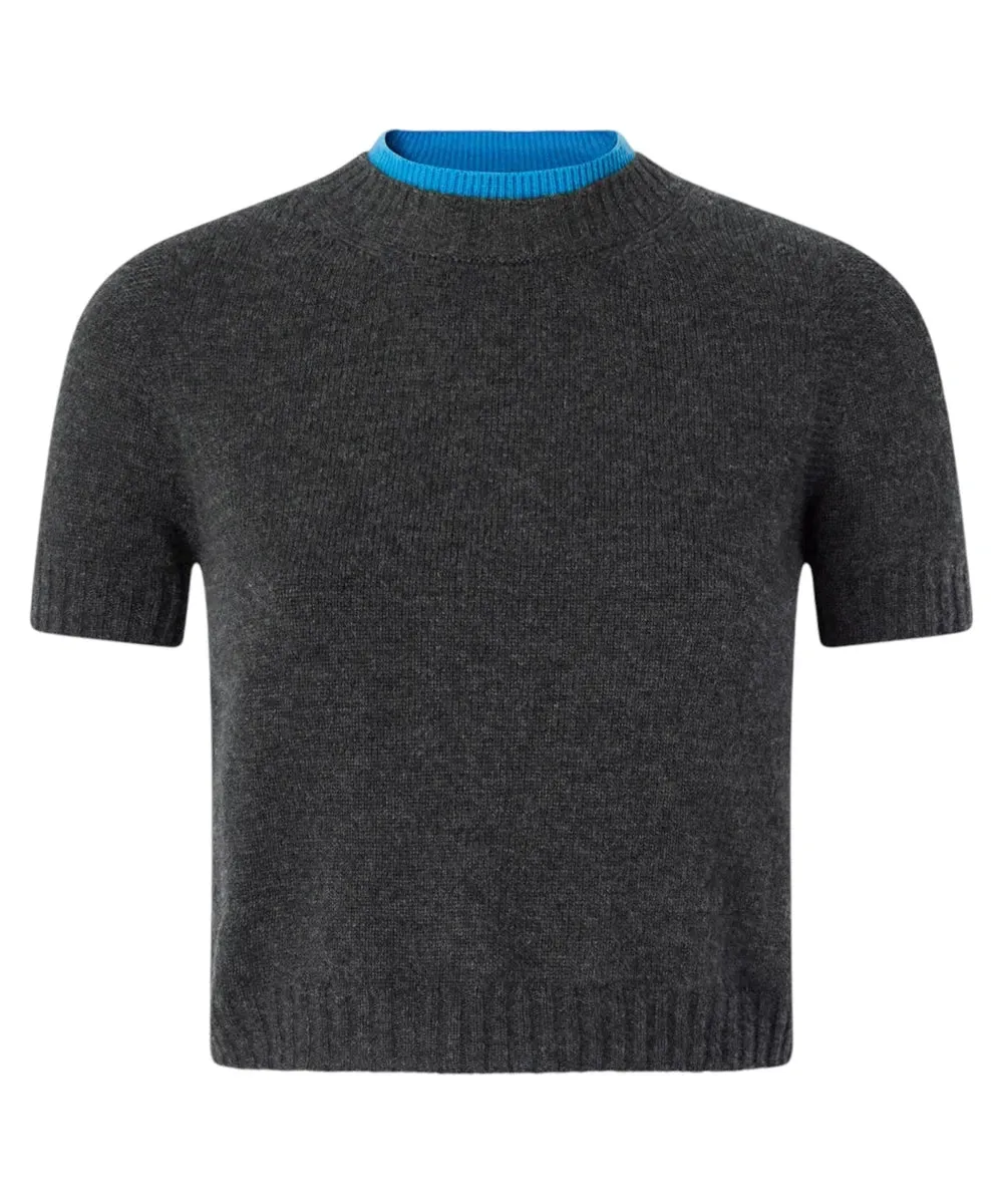 Maglione Savannah in Lana Vergine con Maniche Corte