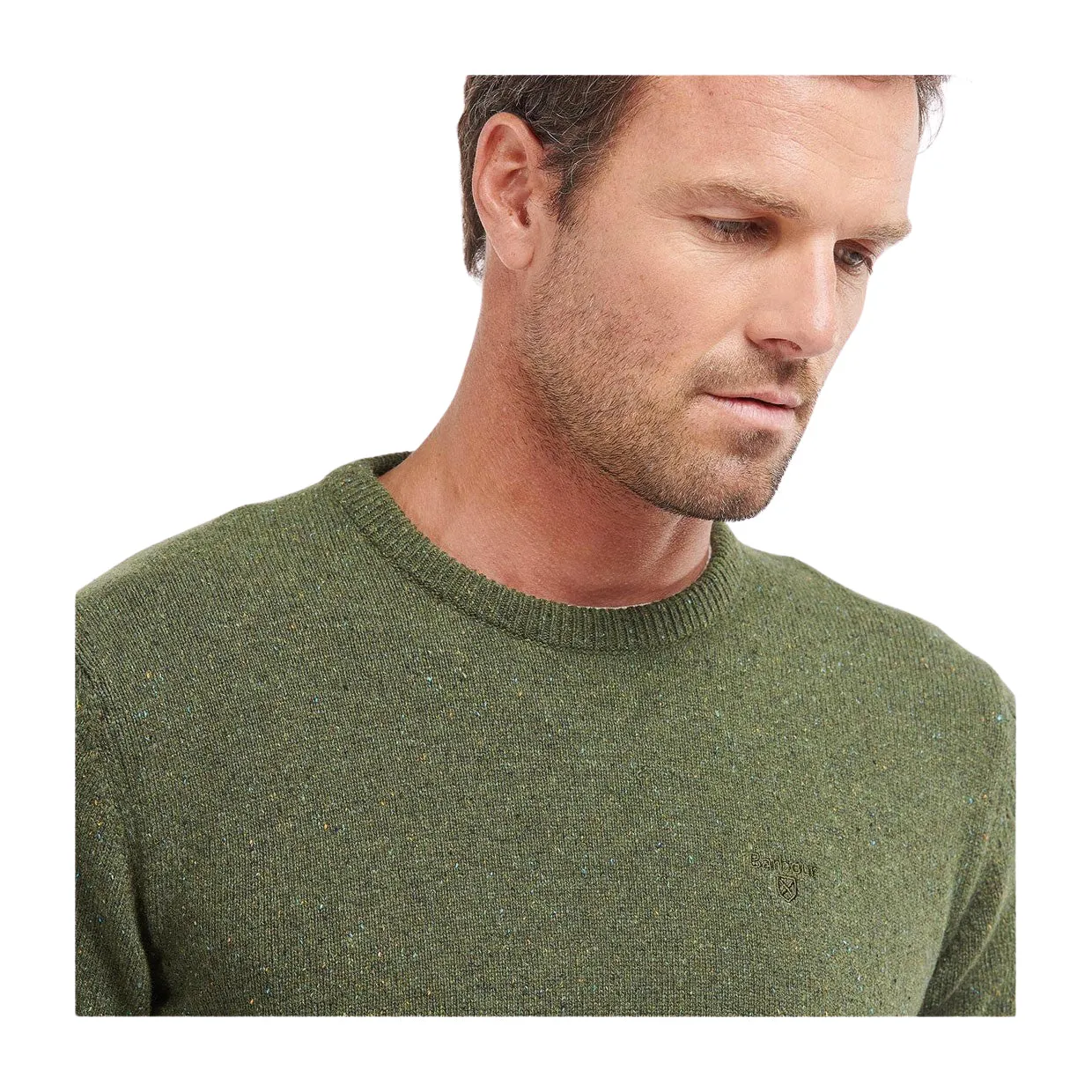 Maglione Uomo Barbour Tisbury Verde Melange
