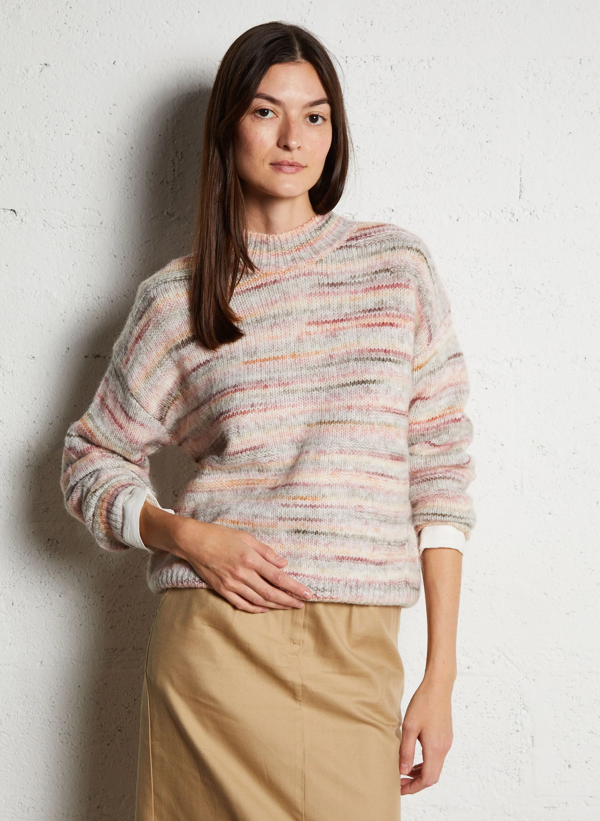  MAISON 123   CECILIO - Maglione oversize a collo alto | Bianco
