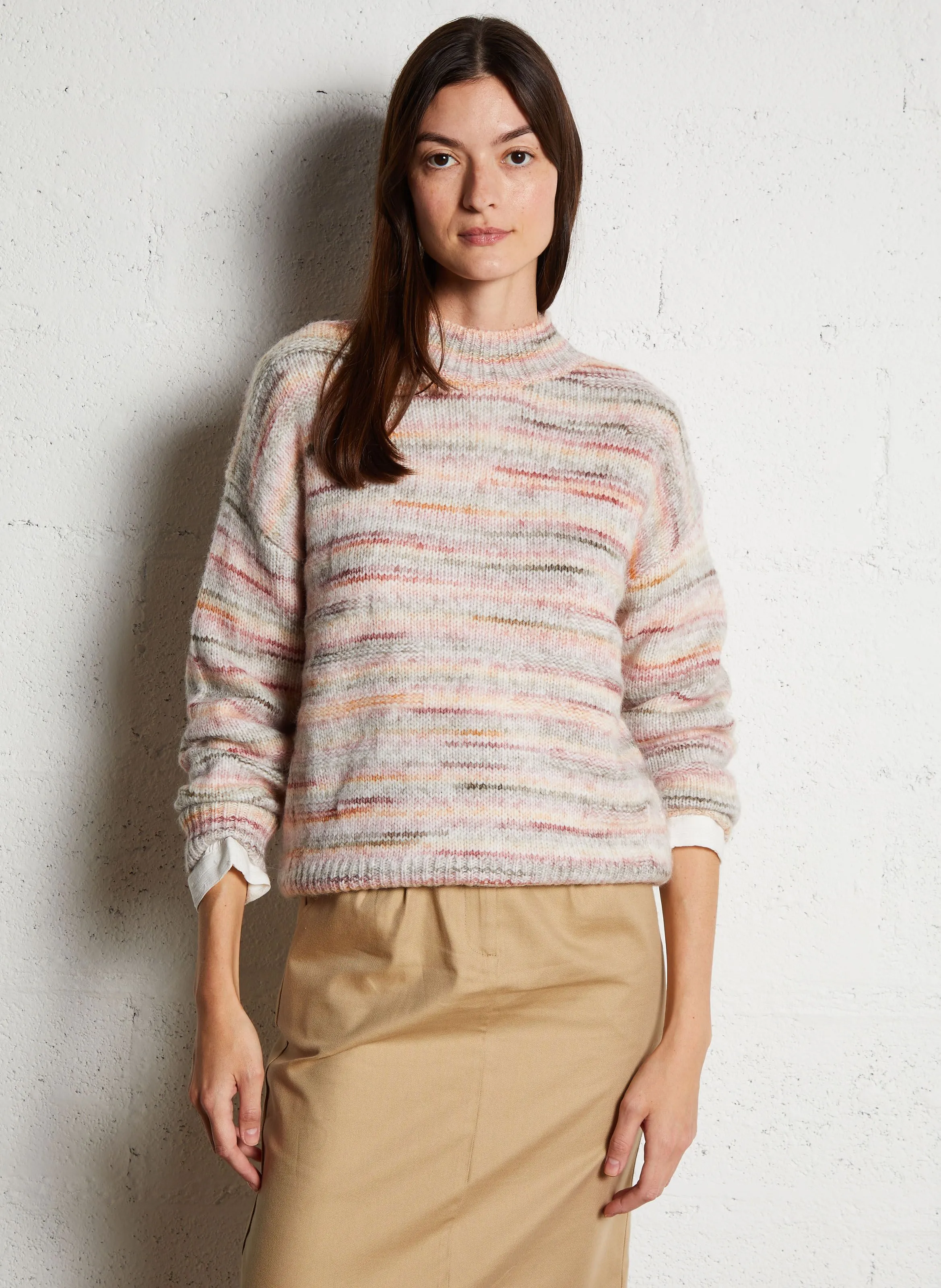  MAISON 123   CECILIO - Maglione oversize a collo alto | Bianco