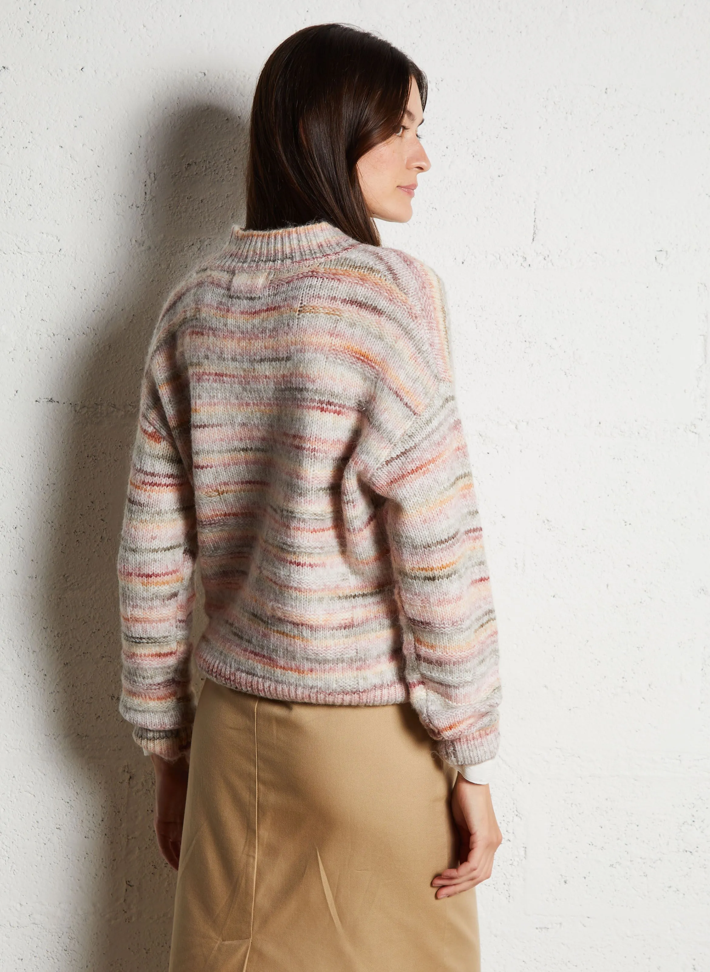  MAISON 123   CECILIO - Maglione oversize a collo alto | Bianco