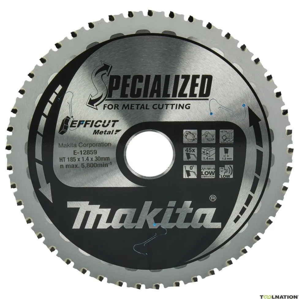 Makita Accessori E-12859 Lama circolare Metal Efficut TCT 185x30x1,4 45T 0g