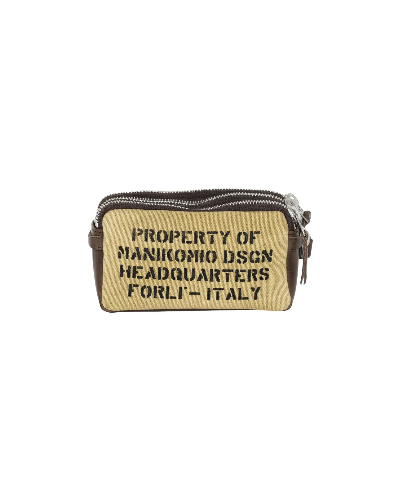 Manikomio Design - Clutch donna con polsiera in cotone New Tent Camp Borbello | Studioarch.com