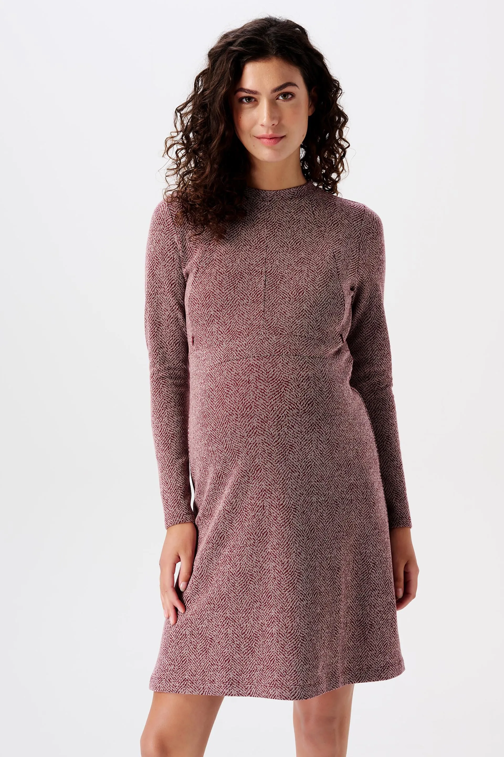 MATERNITY Abito mini in jacquard da allattamento
