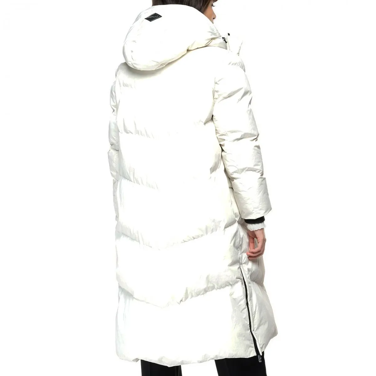 Maxi Piumino In Nylon, Bianco