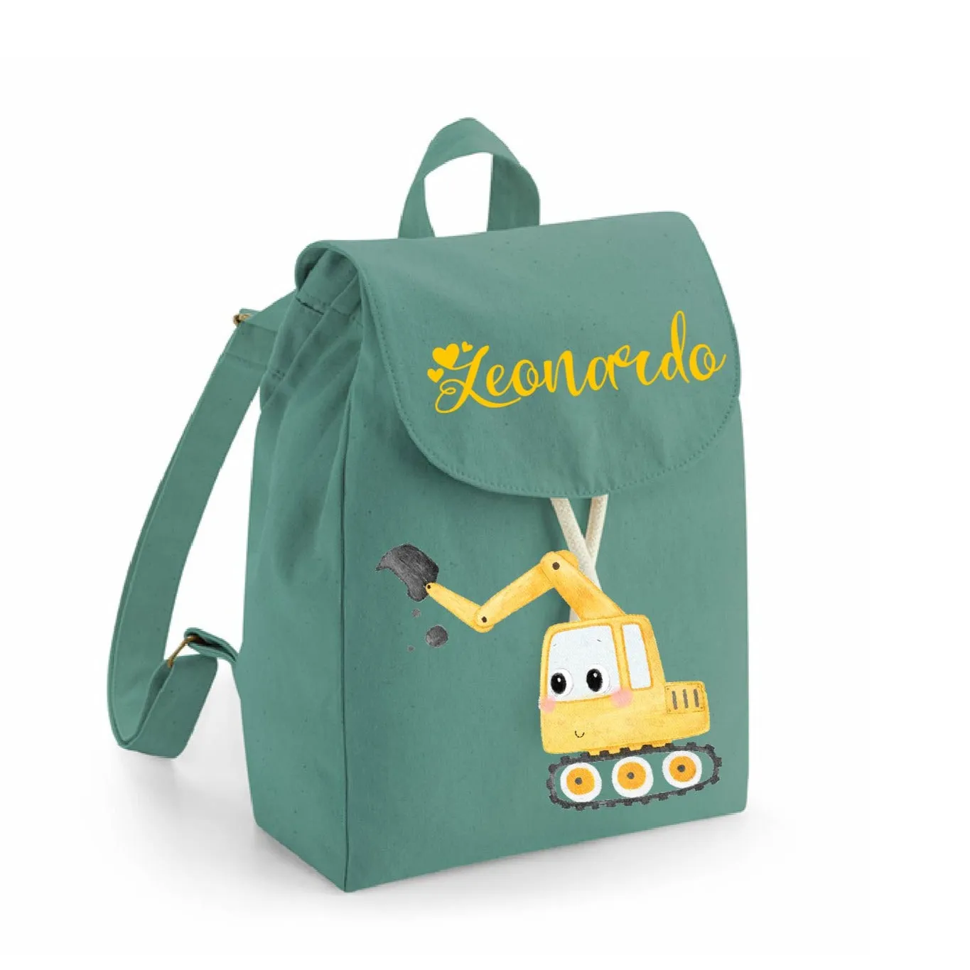 Mini Zaino in cotone Escavatore