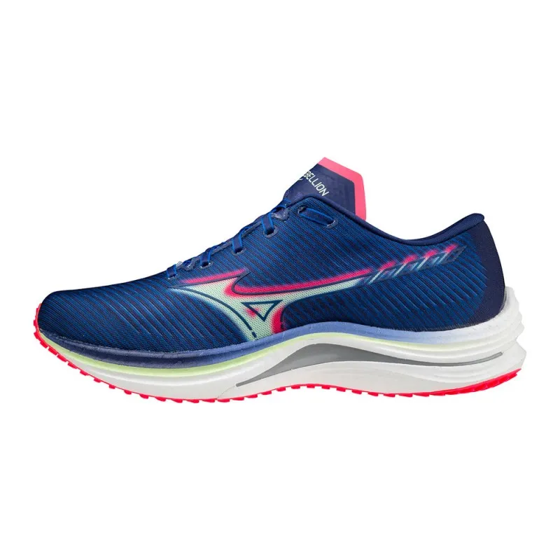 Mizuno Wave Rebellion Blu Verde Rosa Uomo